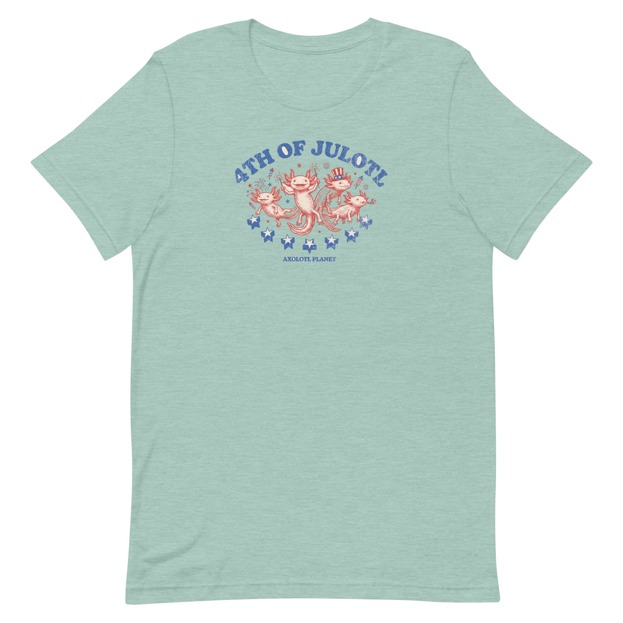 4th of Julotl Parade axolotl T-Shirt mockup