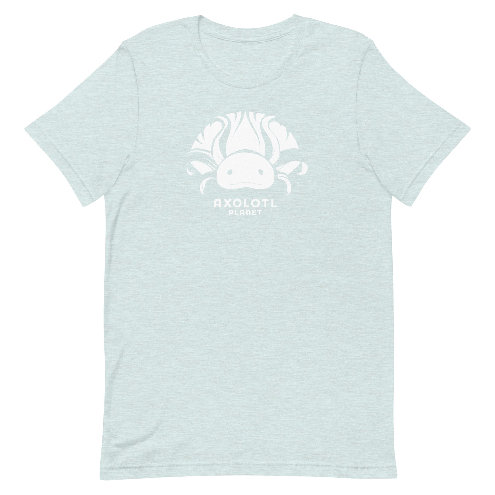 Axolotl Planet Logo (White) axolotl T-Shirt mockup