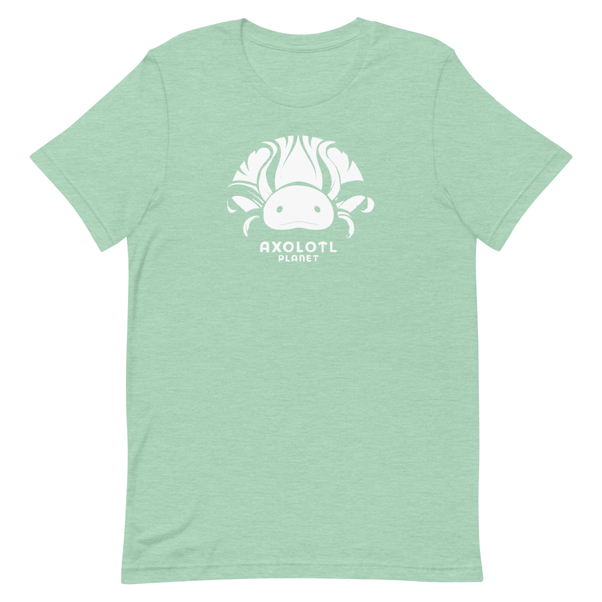 Axolotl Planet Logo (White) axolotl T-Shirt mockup