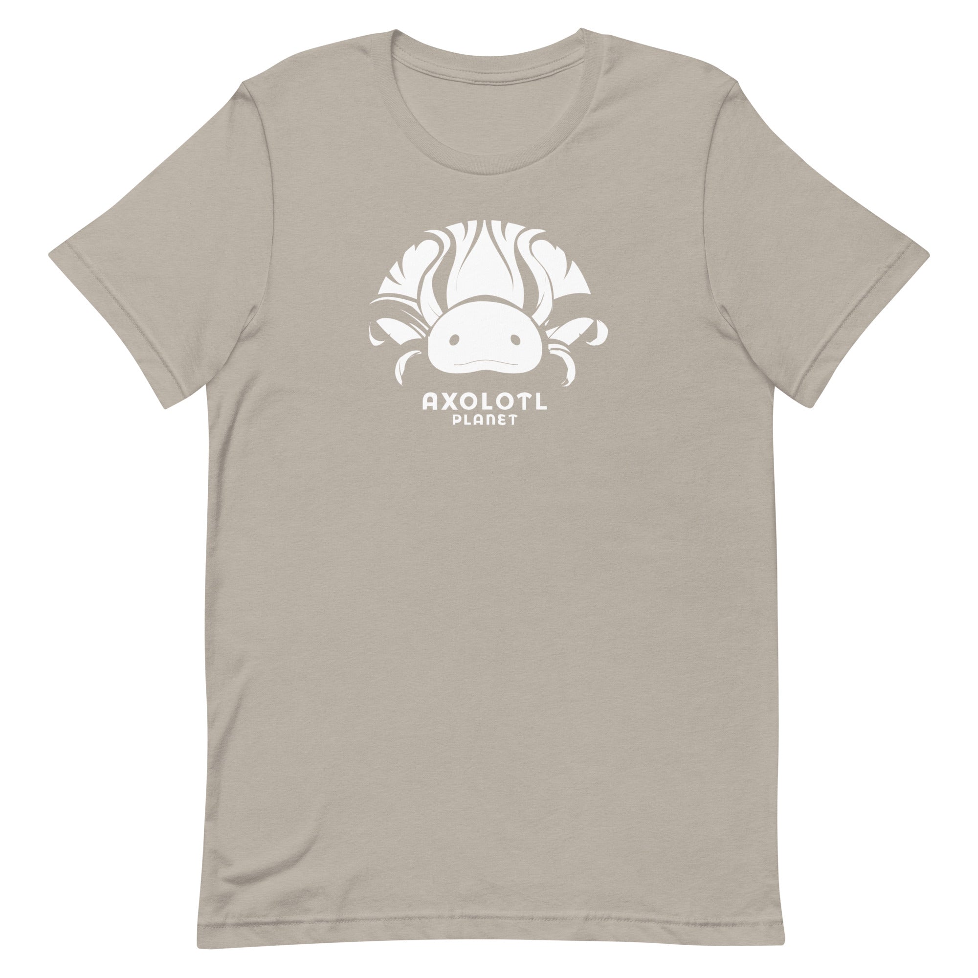 Axolotl Planet Logo (White) axolotl T-Shirt mockup