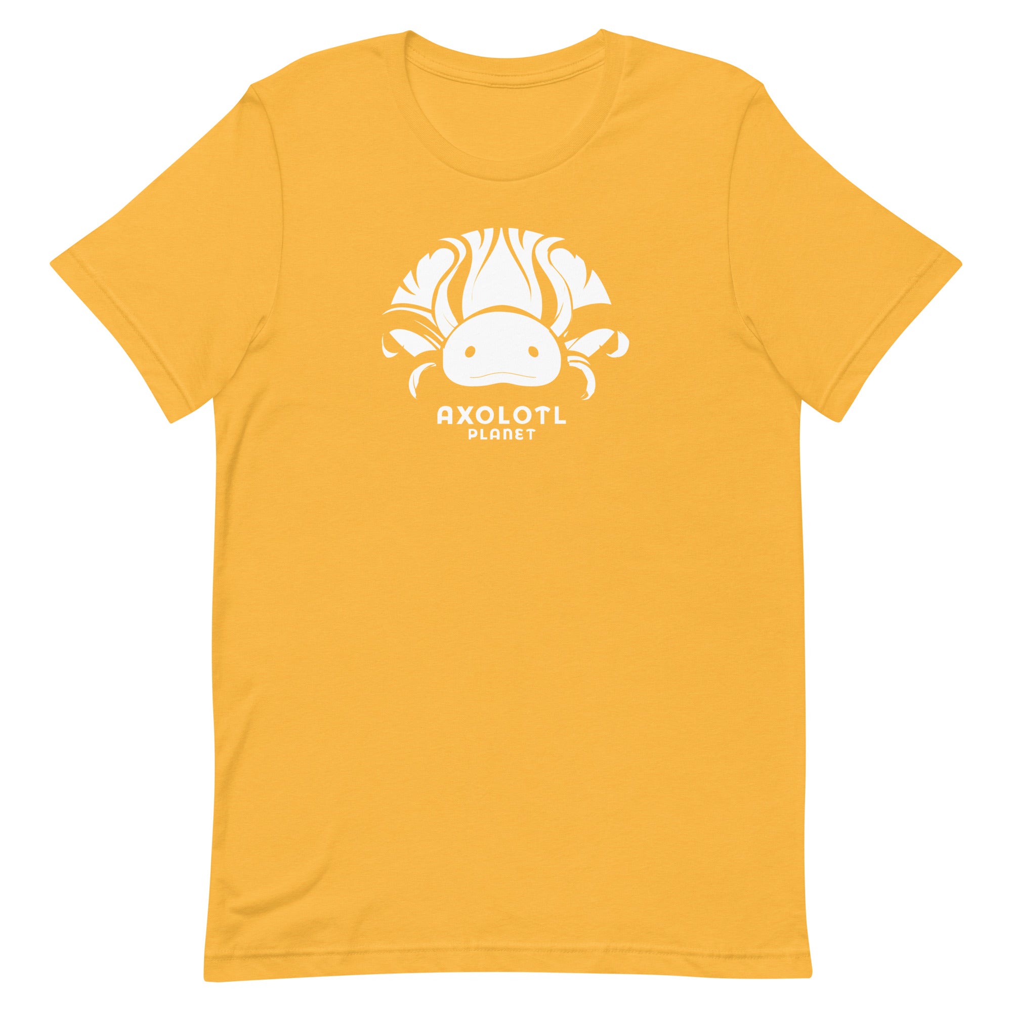 Axolotl Planet Logo (White) axolotl T-Shirt mockup
