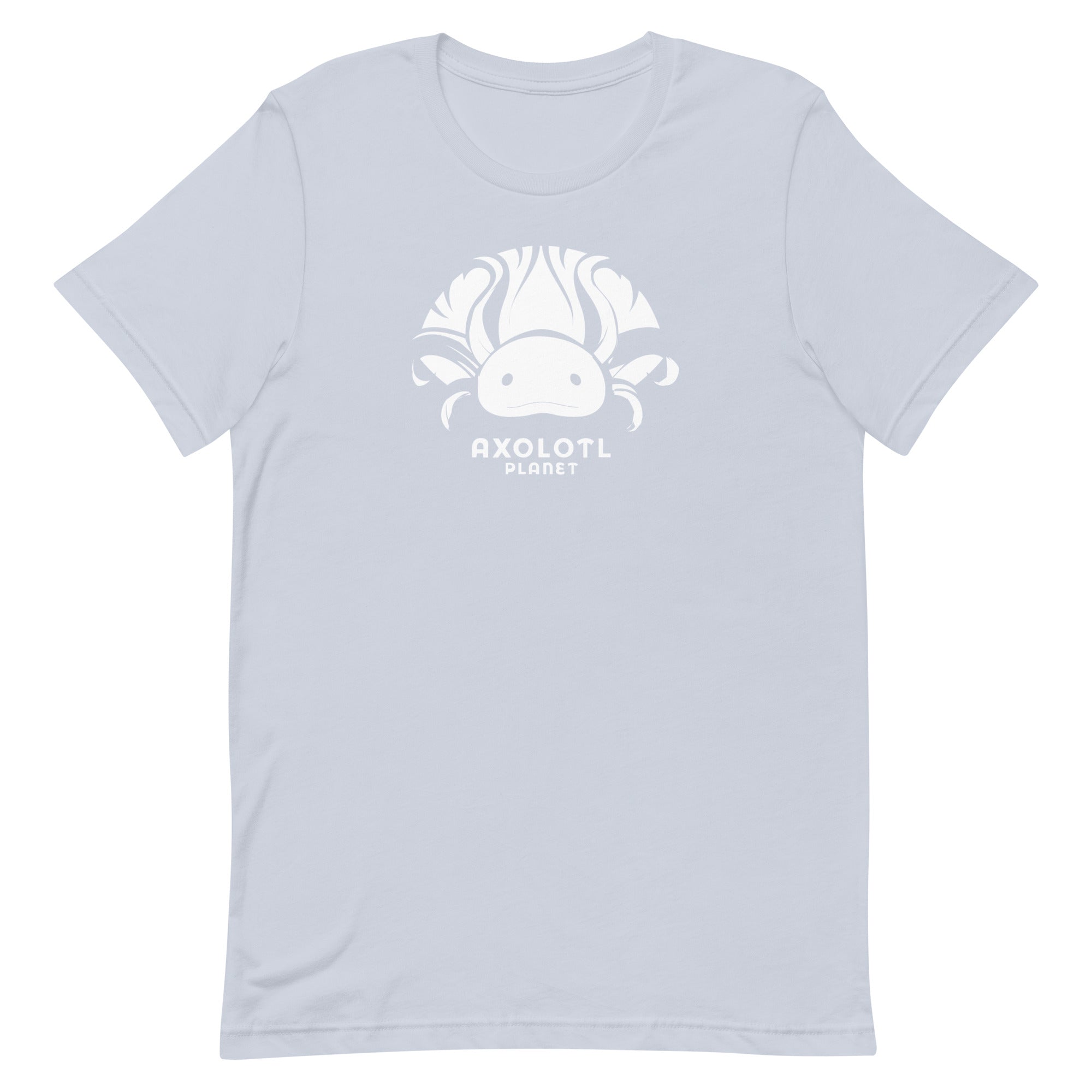 Axolotl Planet Logo (White) axolotl T-Shirt mockup