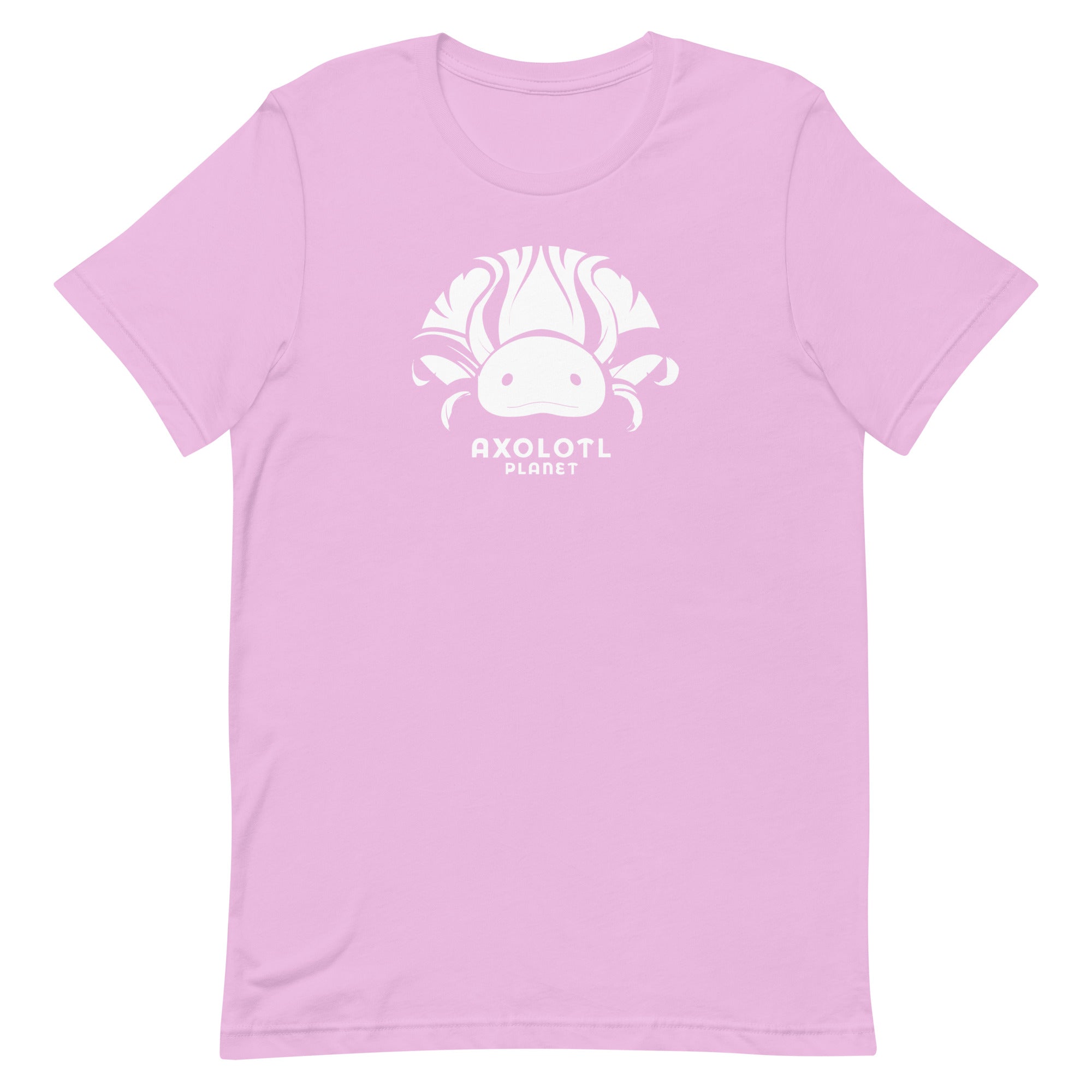 Axolotl Planet Logo (White) axolotl T-Shirt mockup