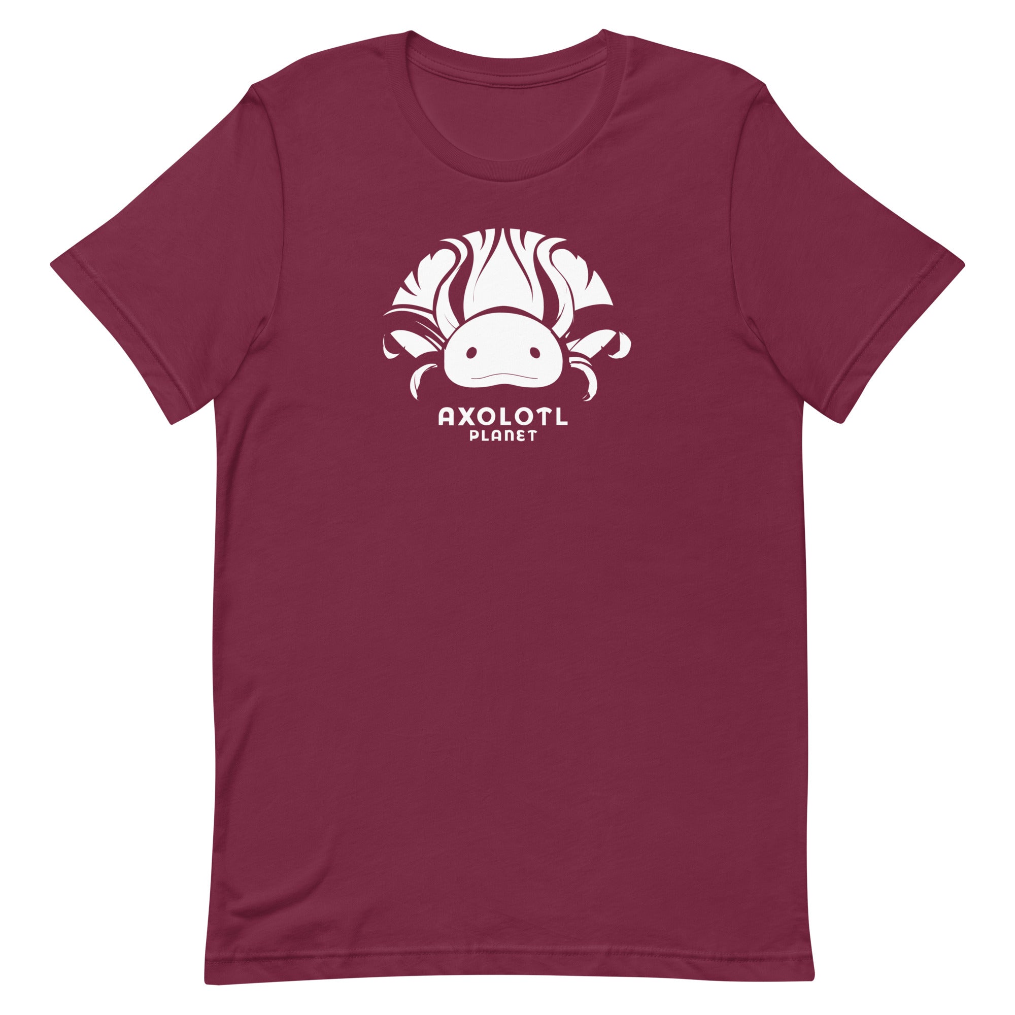 Axolotl Planet Logo (White) axolotl T-Shirt mockup