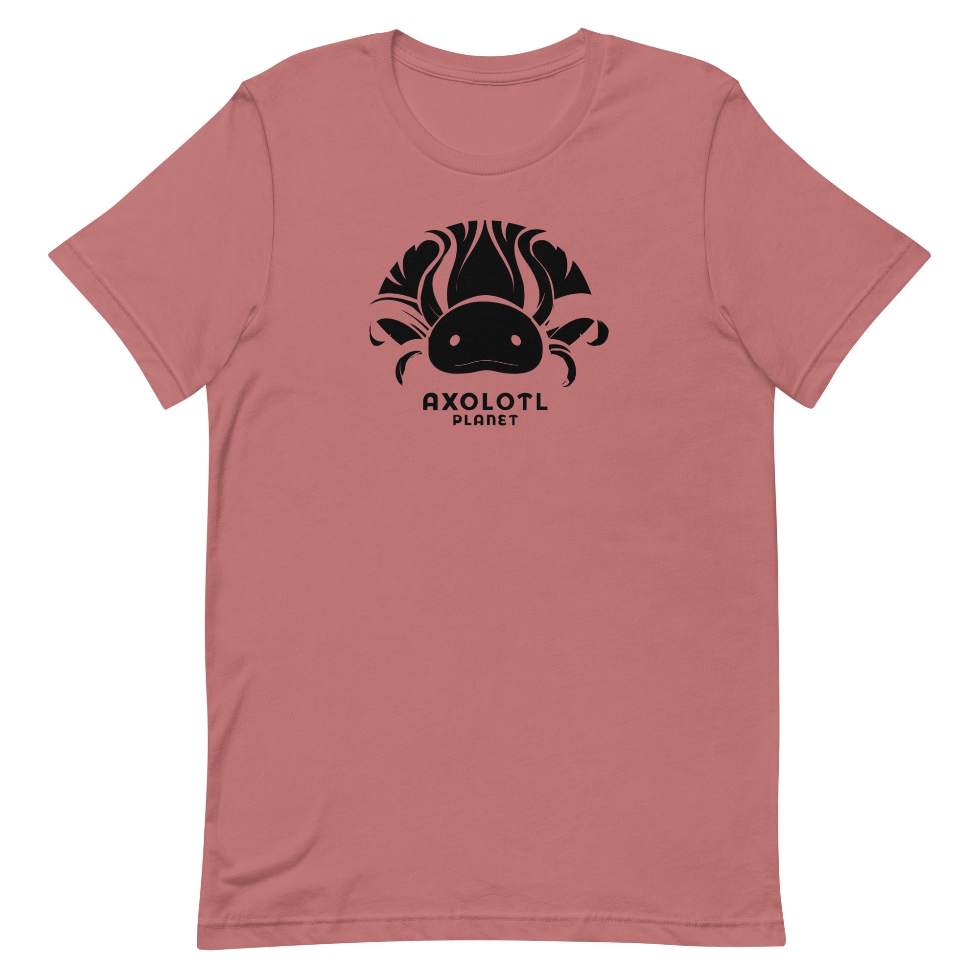Axolotl Planet Logo (Black) axolotl T-Shirt mockup