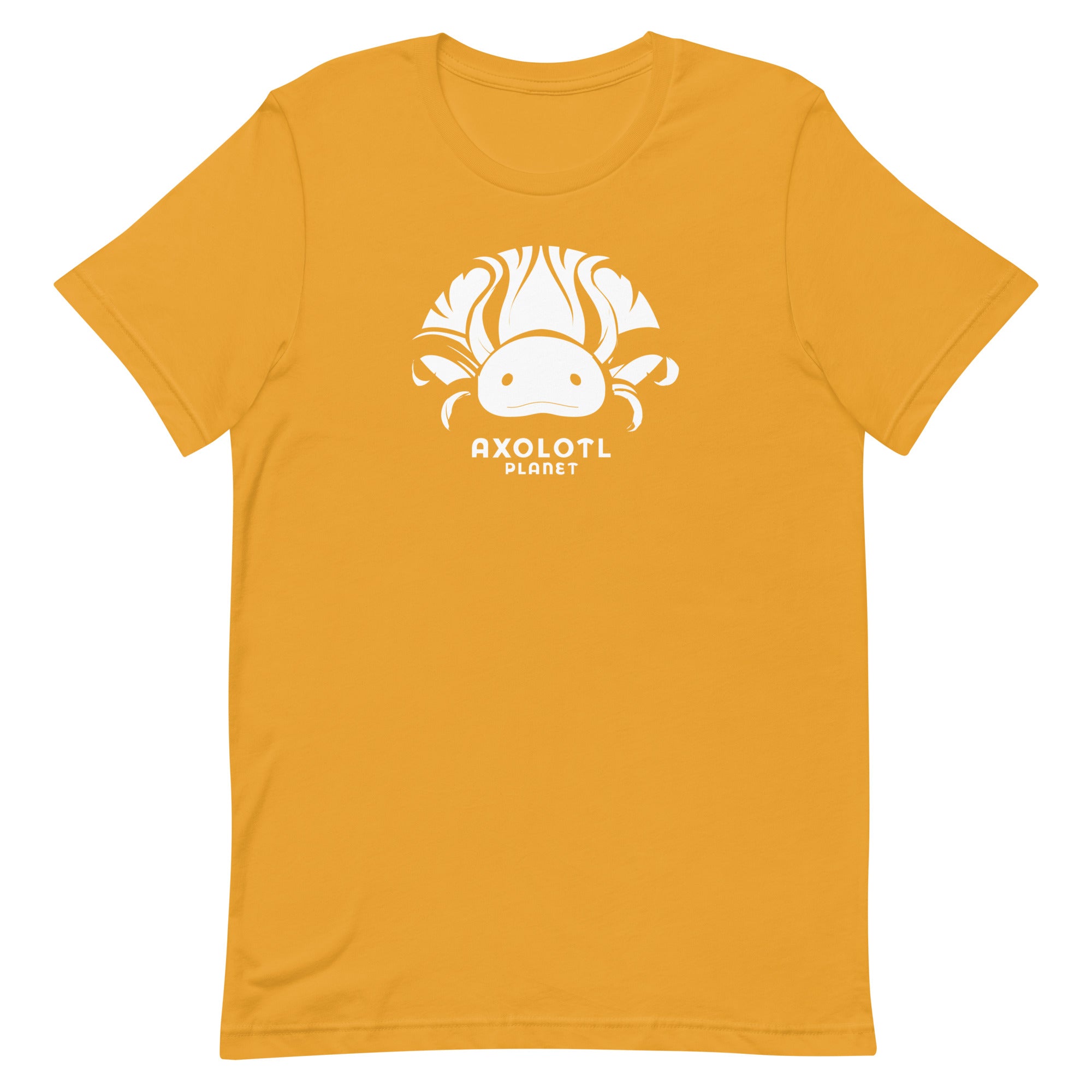 Axolotl Planet Logo (White) axolotl T-Shirt mockup