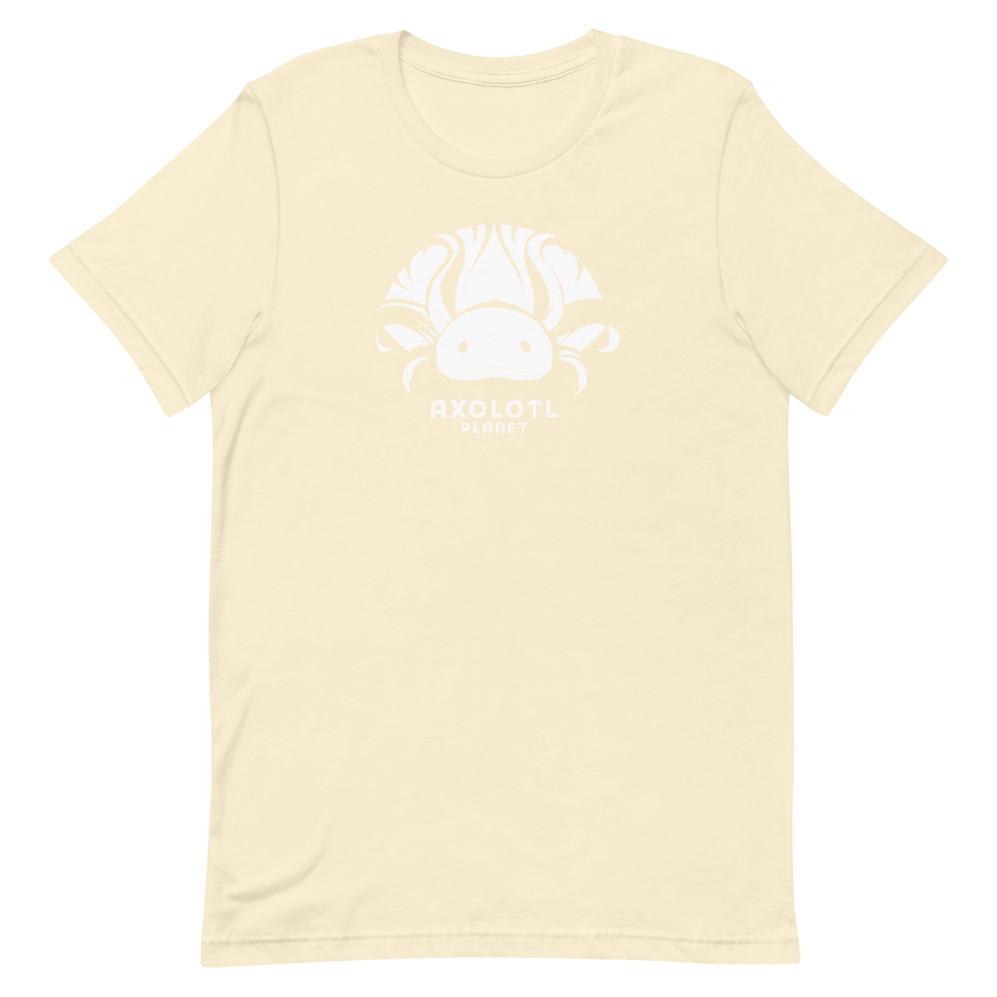 Axolotl Planet Logo (White) axolotl T-Shirt mockup