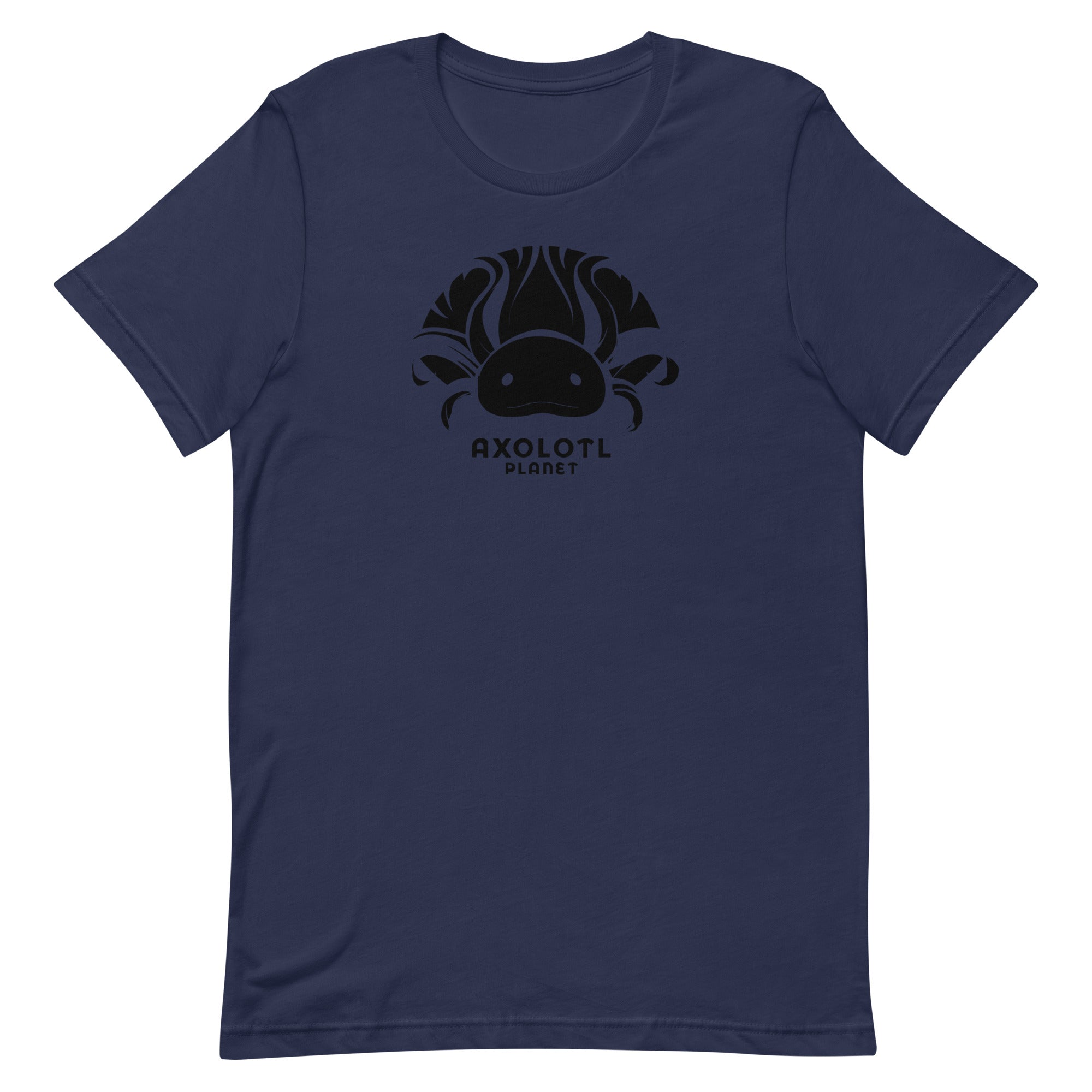Axolotl Planet Logo (Black) axolotl T-Shirt mockup