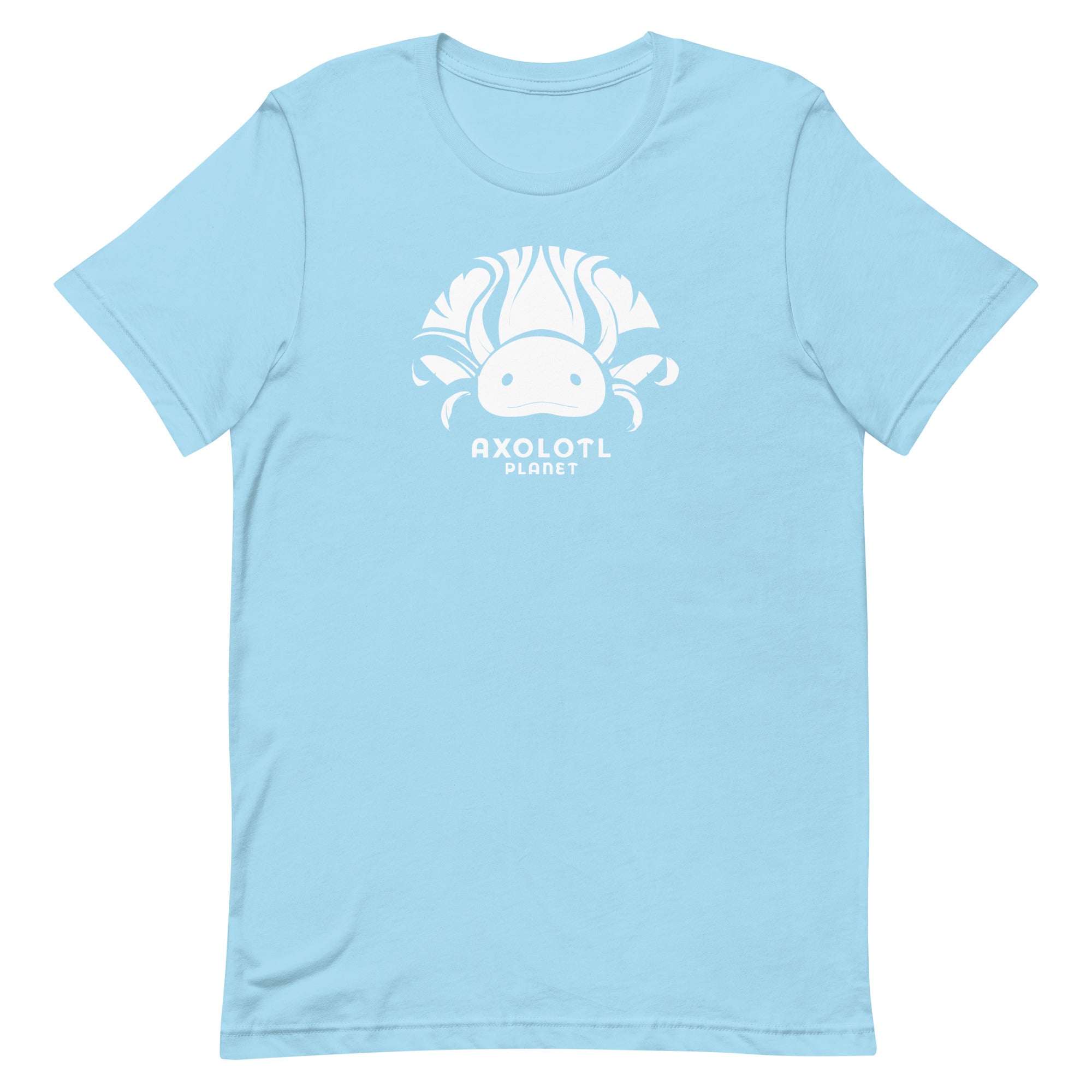Axolotl Planet Logo (White) axolotl T-Shirt mockup