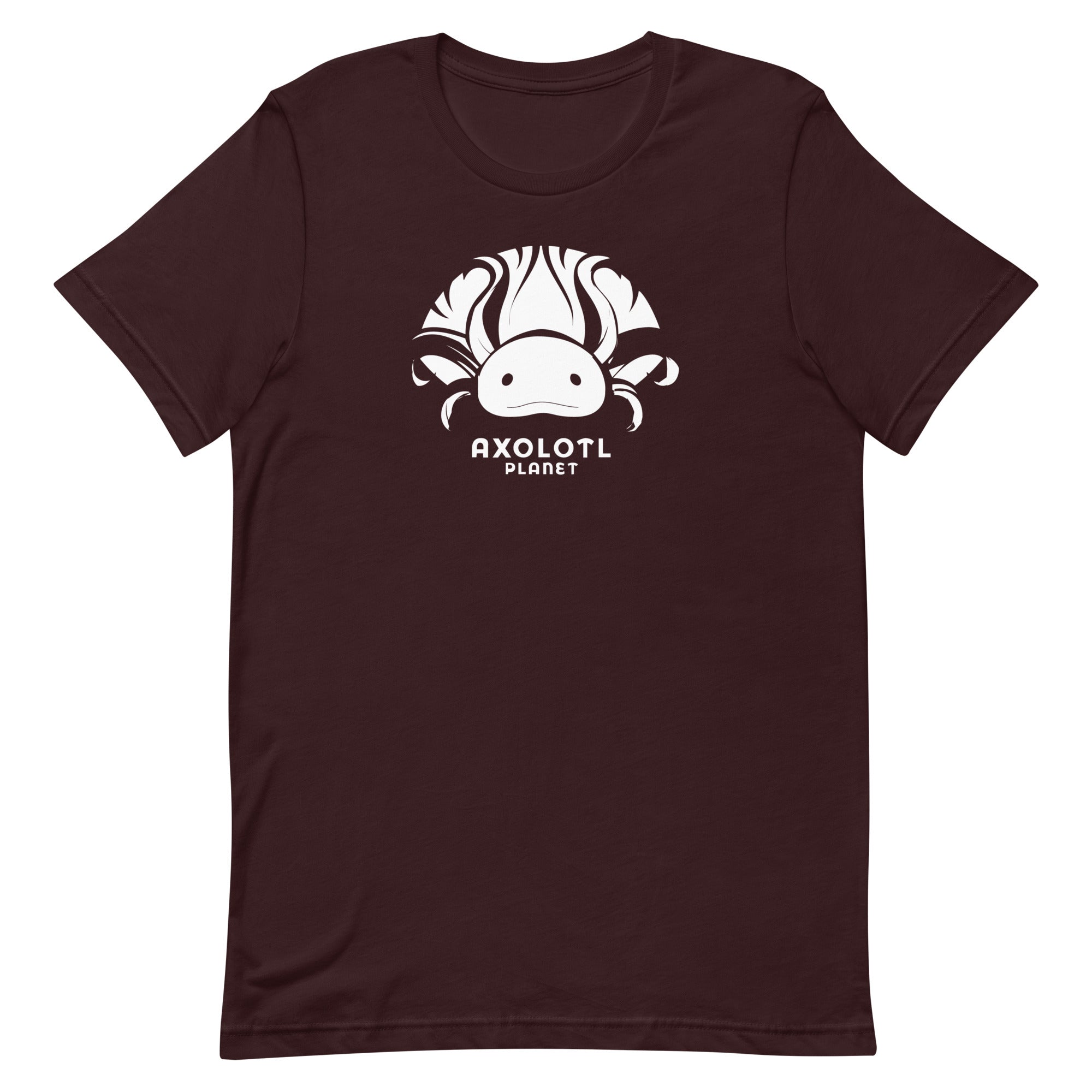 Axolotl Planet Logo (White) axolotl T-Shirt mockup