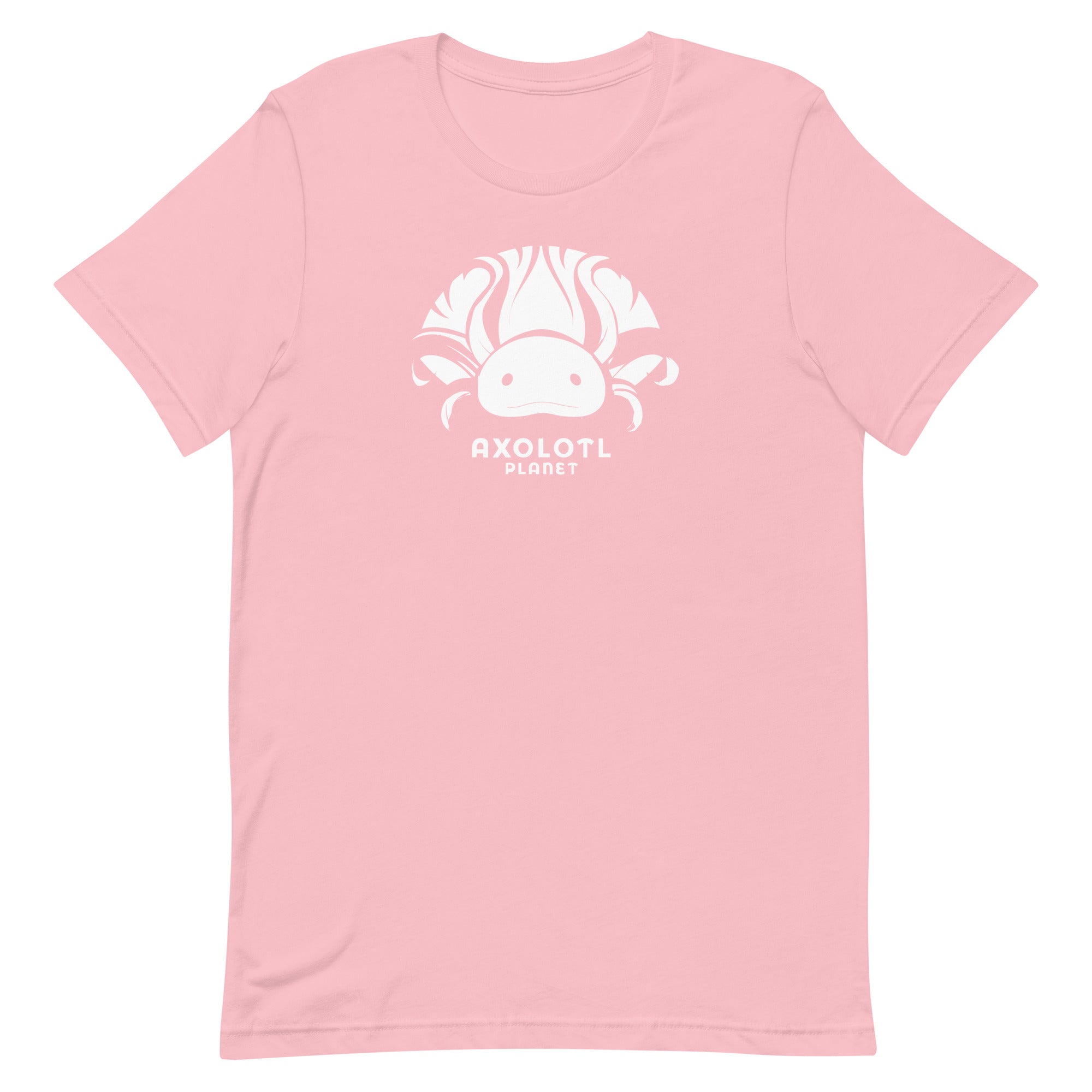Axolotl Planet Logo (White) axolotl T-Shirt mockup