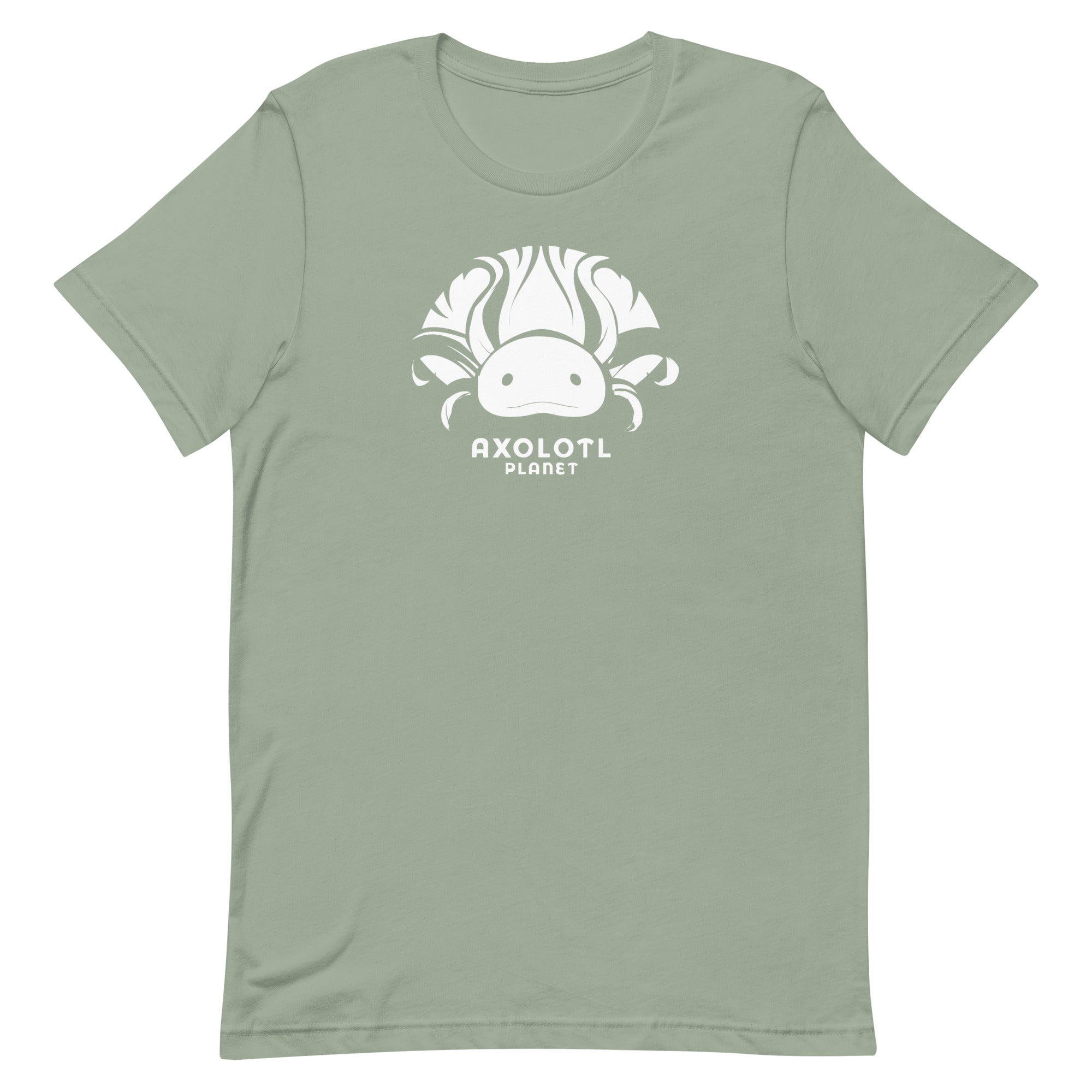 Axolotl Planet Logo (White) axolotl T-Shirt mockup