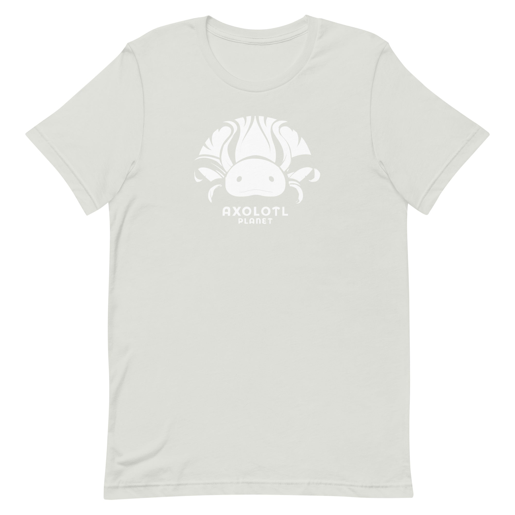 Axolotl Planet Logo (White) axolotl T-Shirt mockup