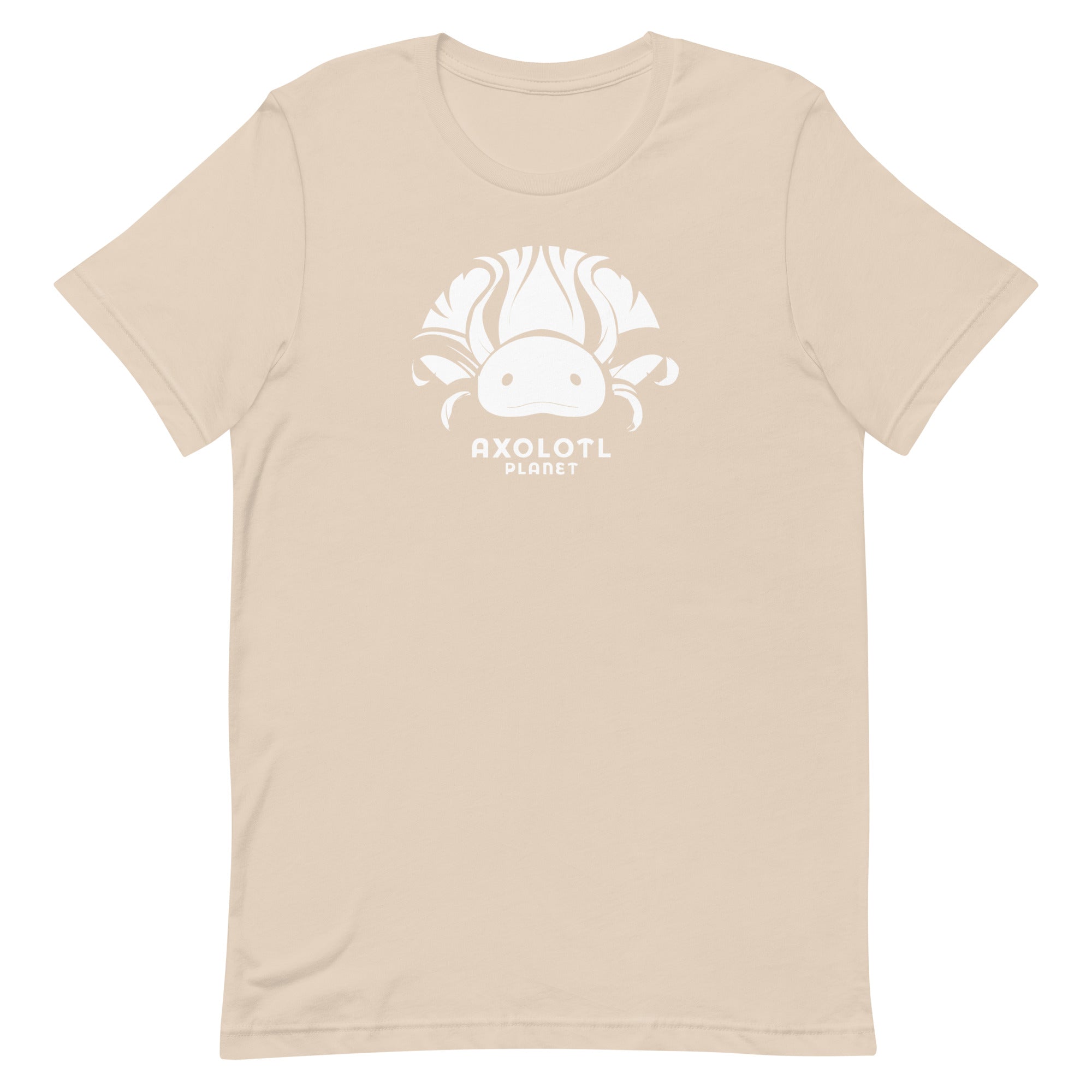 Axolotl Planet Logo (White) axolotl T-Shirt mockup