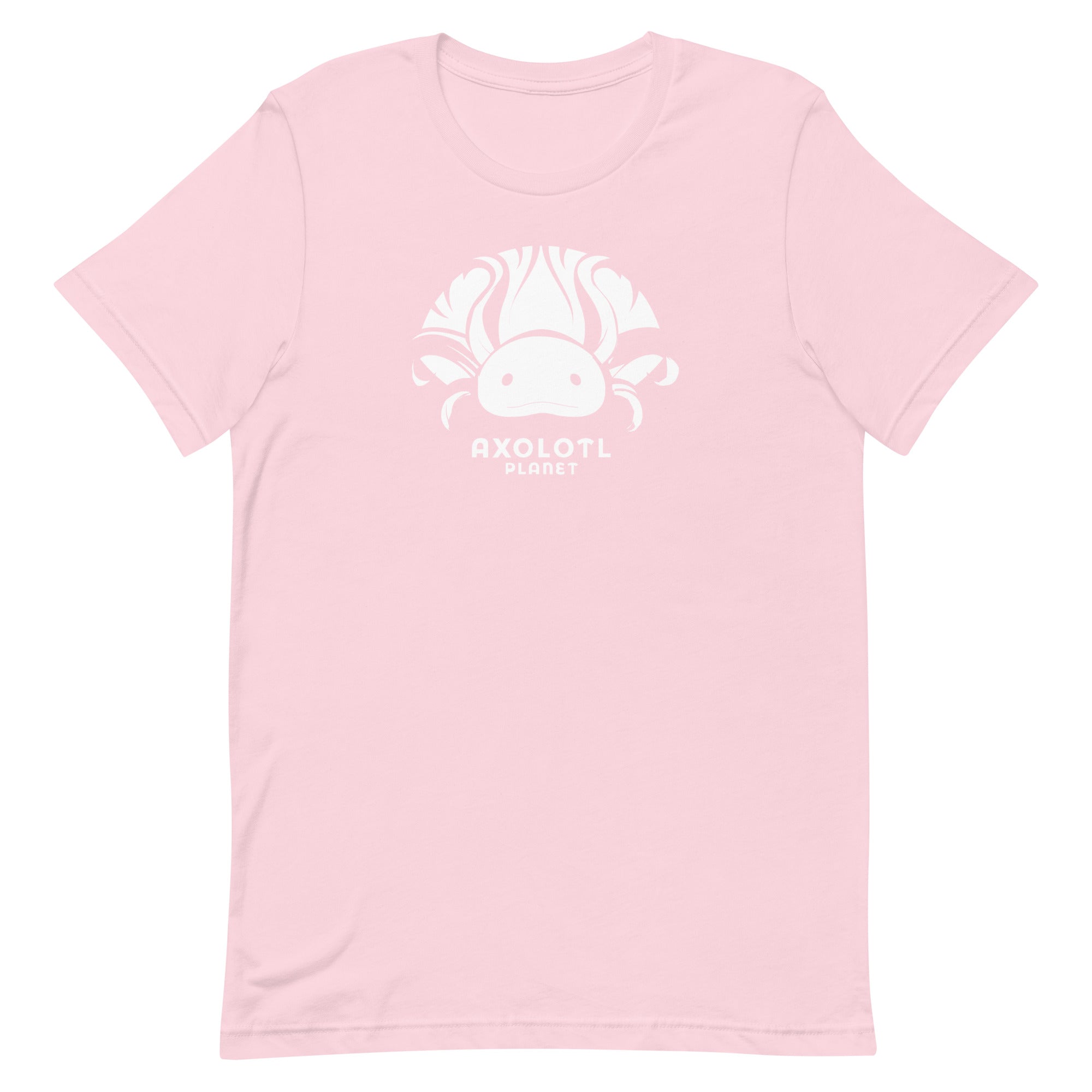 Axolotl Planet Logo (White) axolotl T-Shirt mockup