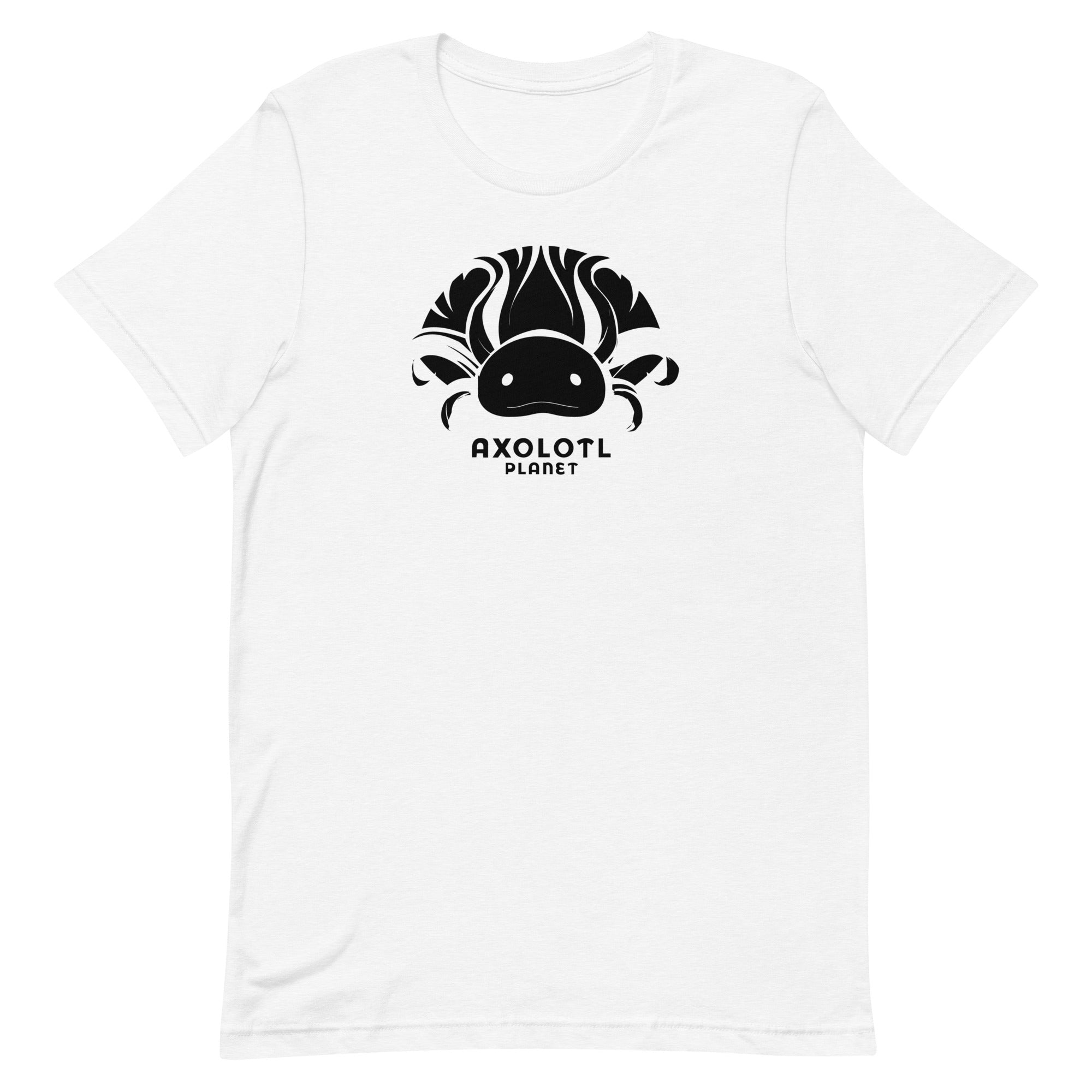 Axolotl Planet Logo (Black) axolotl T-Shirt mockup