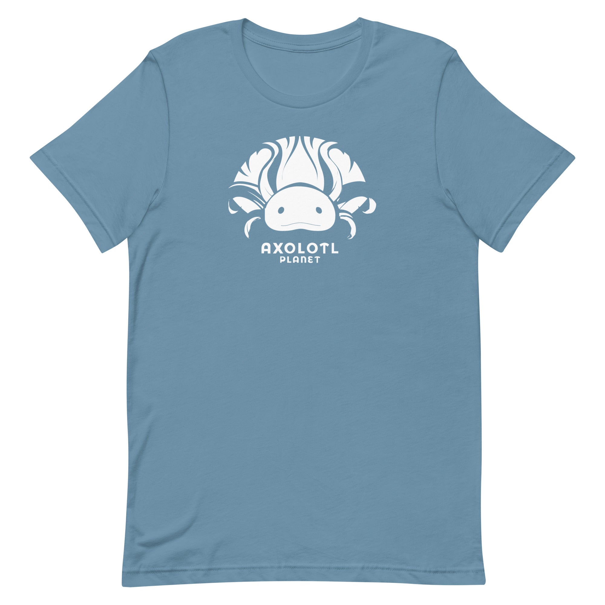 Axolotl Planet Logo (White) axolotl T-Shirt mockup