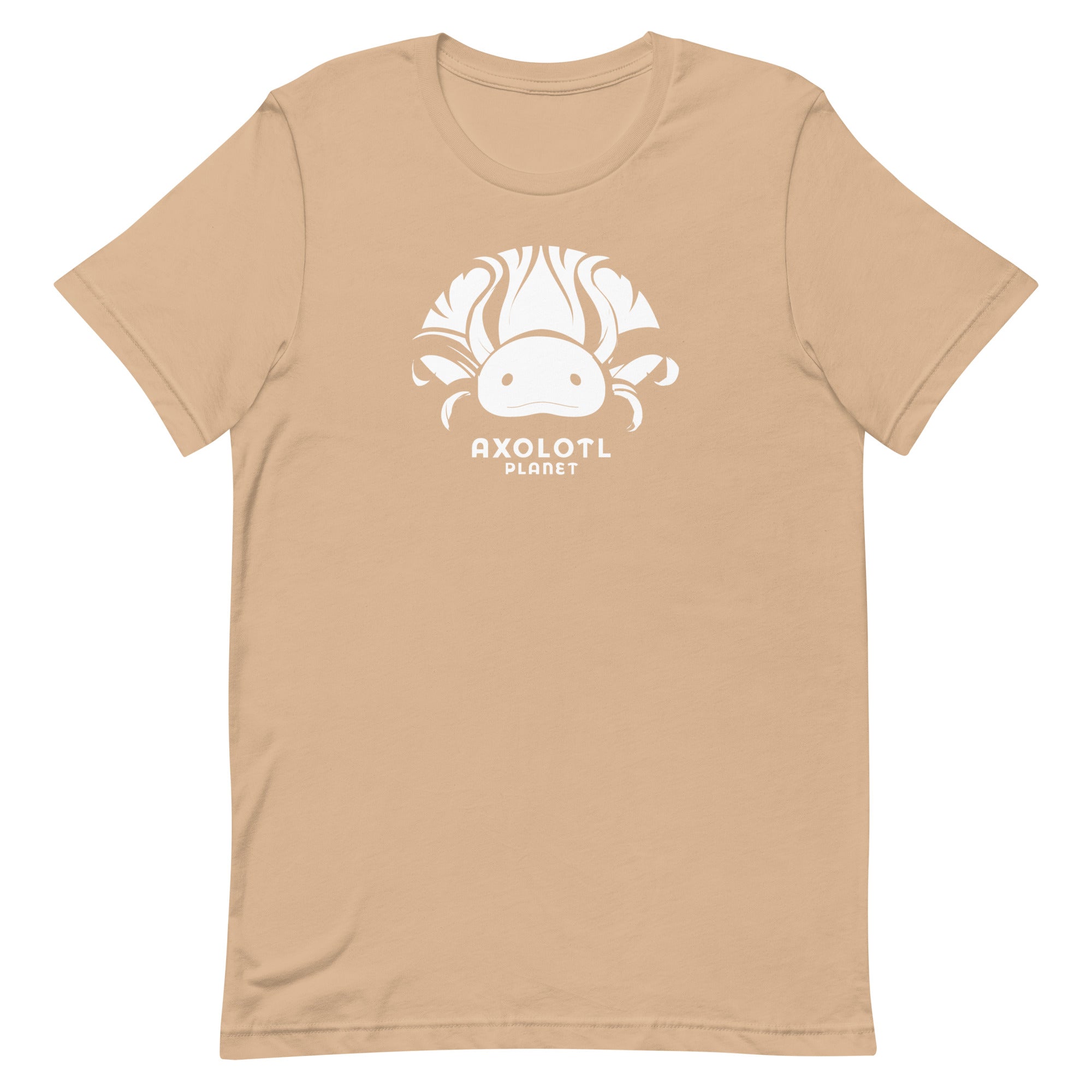 Axolotl Planet Logo (White) axolotl T-Shirt mockup