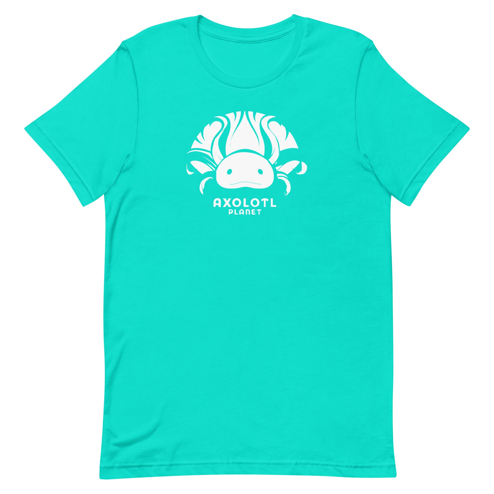 Axolotl Planet Logo (White) axolotl T-Shirt mockup