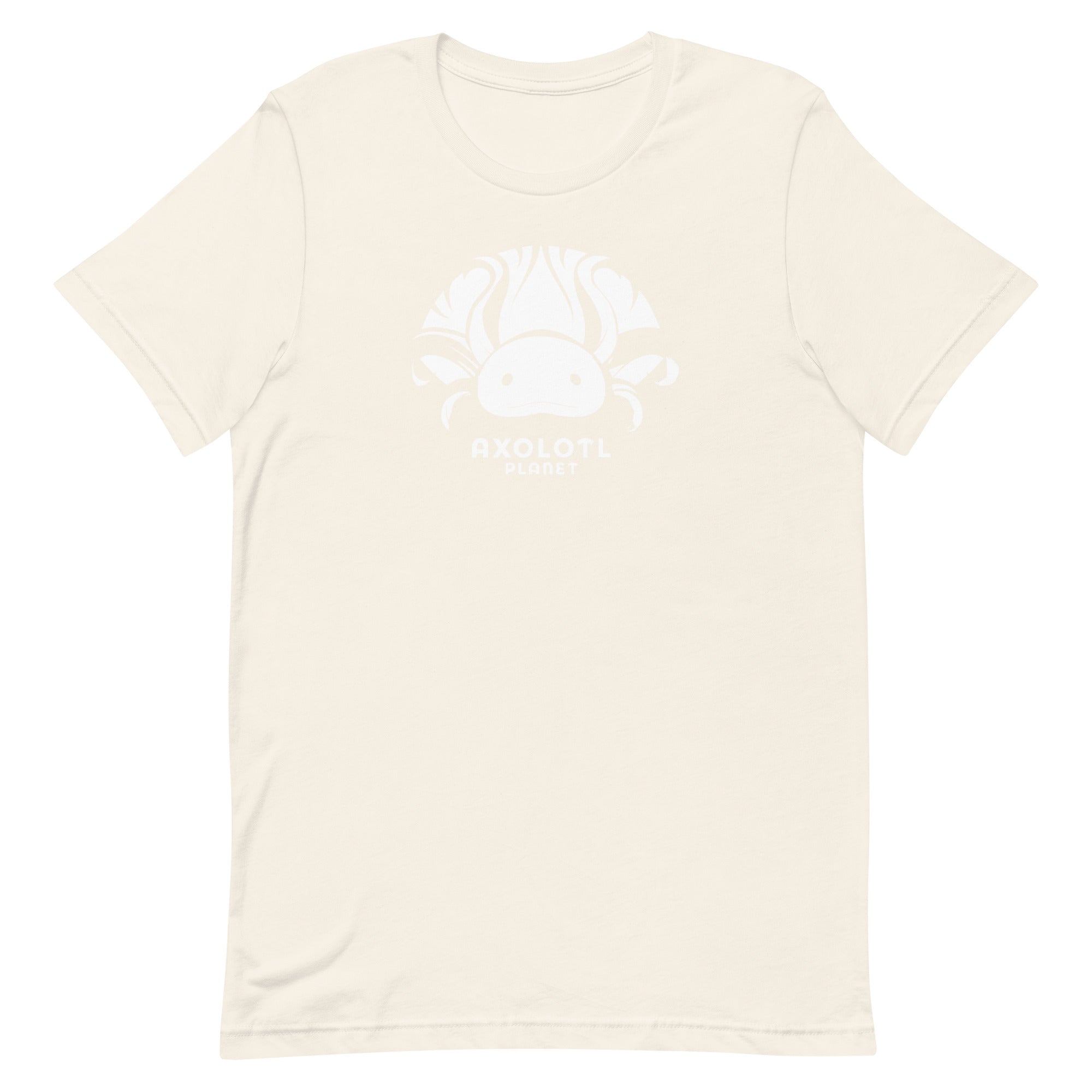 Axolotl Planet Logo (White) axolotl T-Shirt mockup