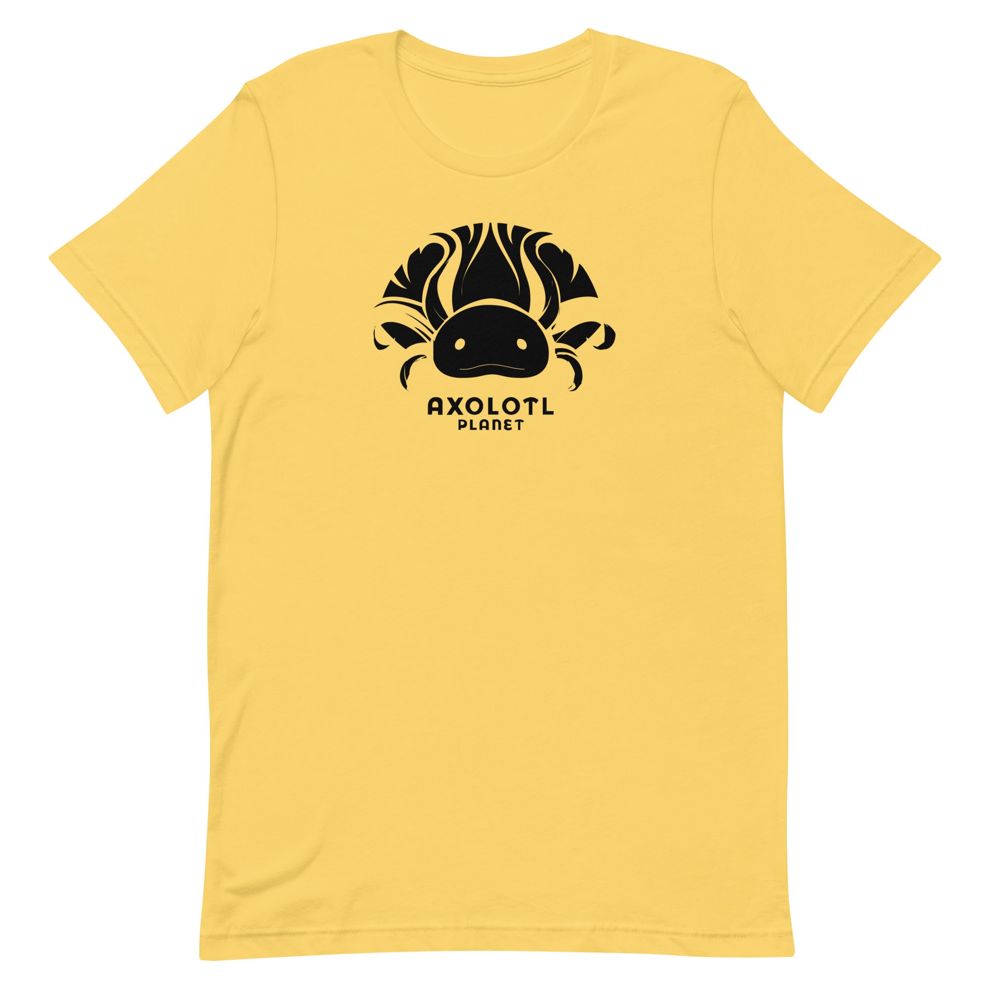 Axolotl Planet Logo (Black) axolotl T-Shirt mockup