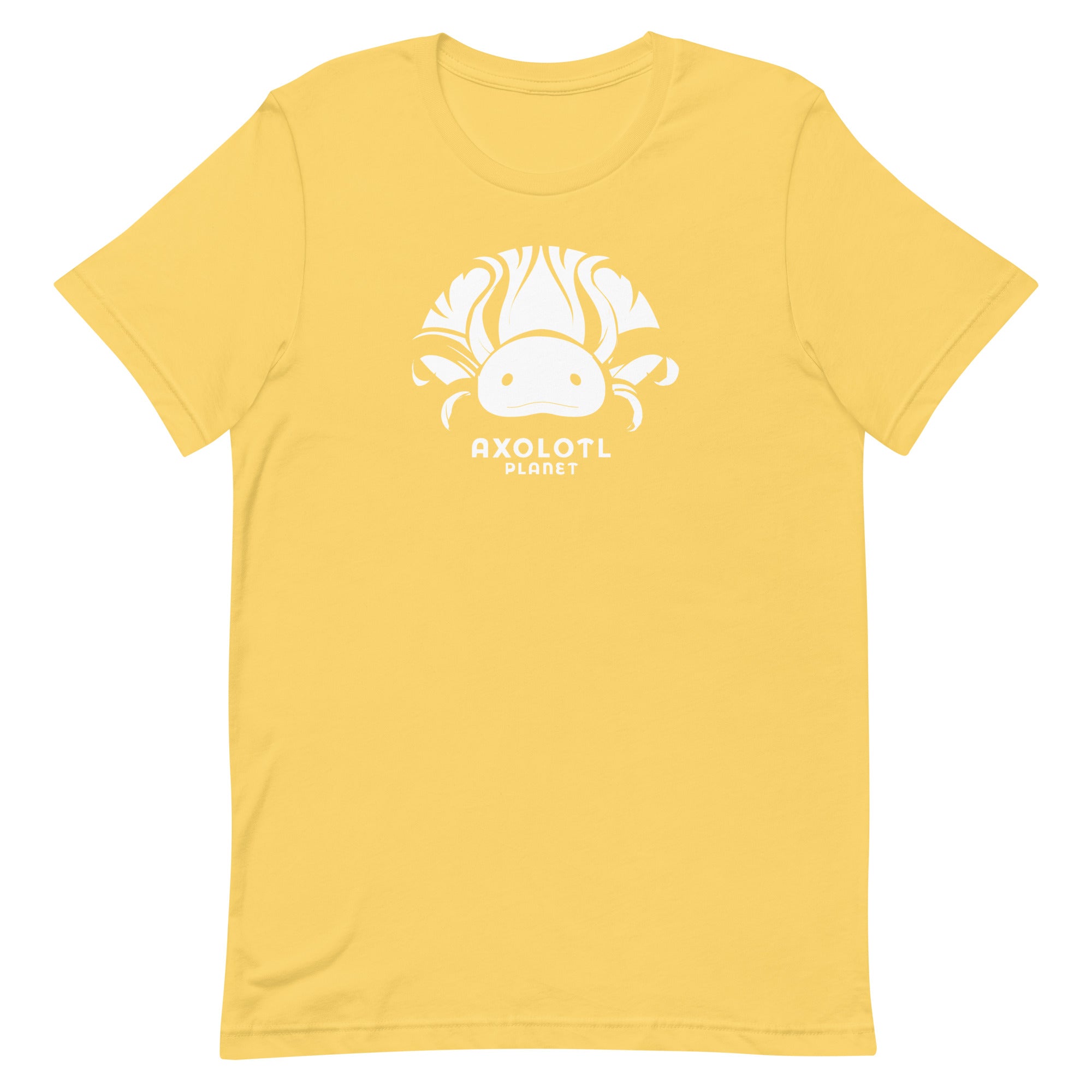 Axolotl Planet Logo (White) axolotl T-Shirt mockup