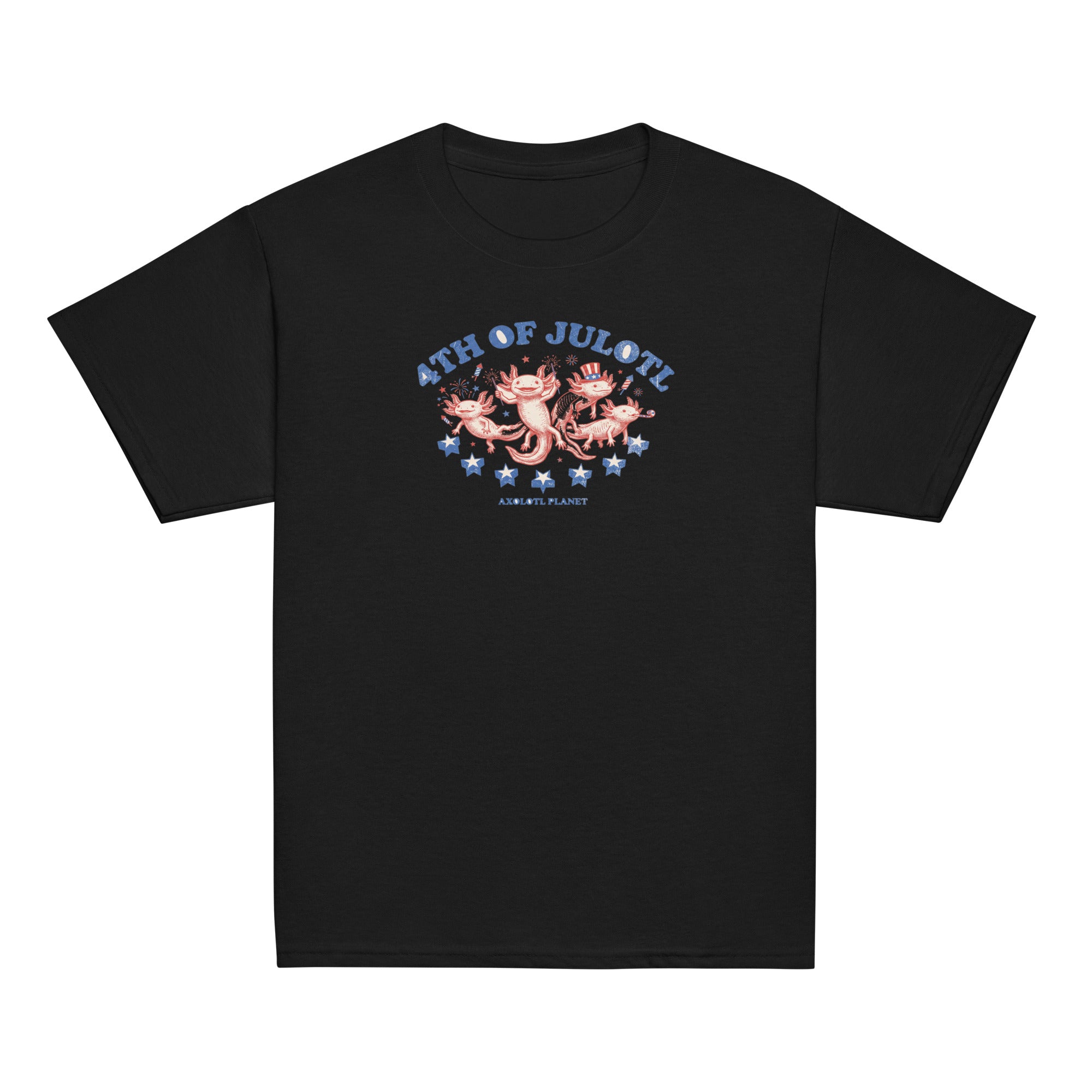 4th of Julotl Parade axolotl Youth T-Shirt mockup