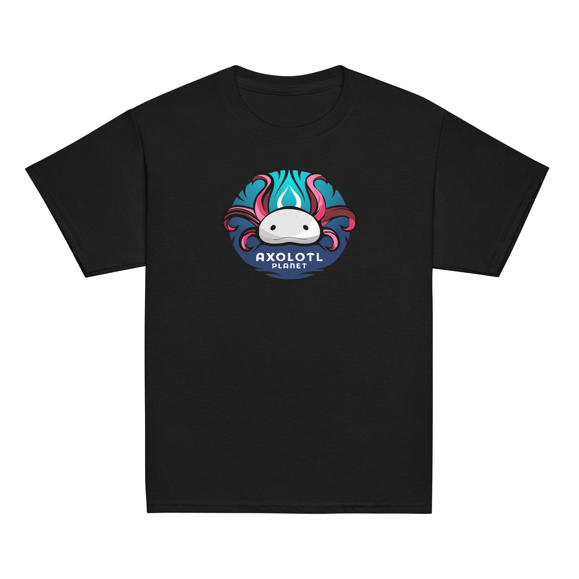 Axolotl Planet Logo axolotl Youth T-Shirt mockup
