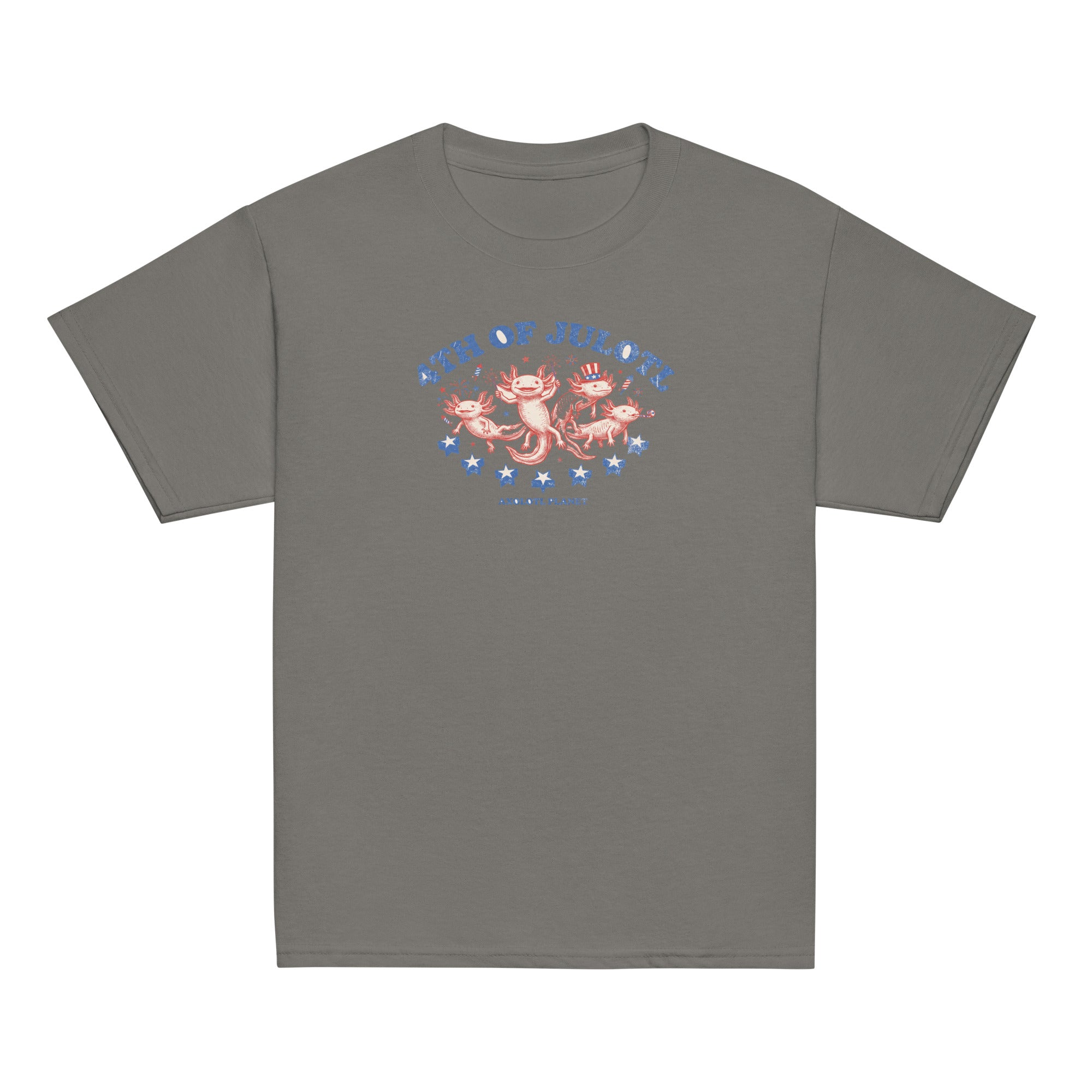 4th of Julotl Parade axolotl Youth T-Shirt mockup