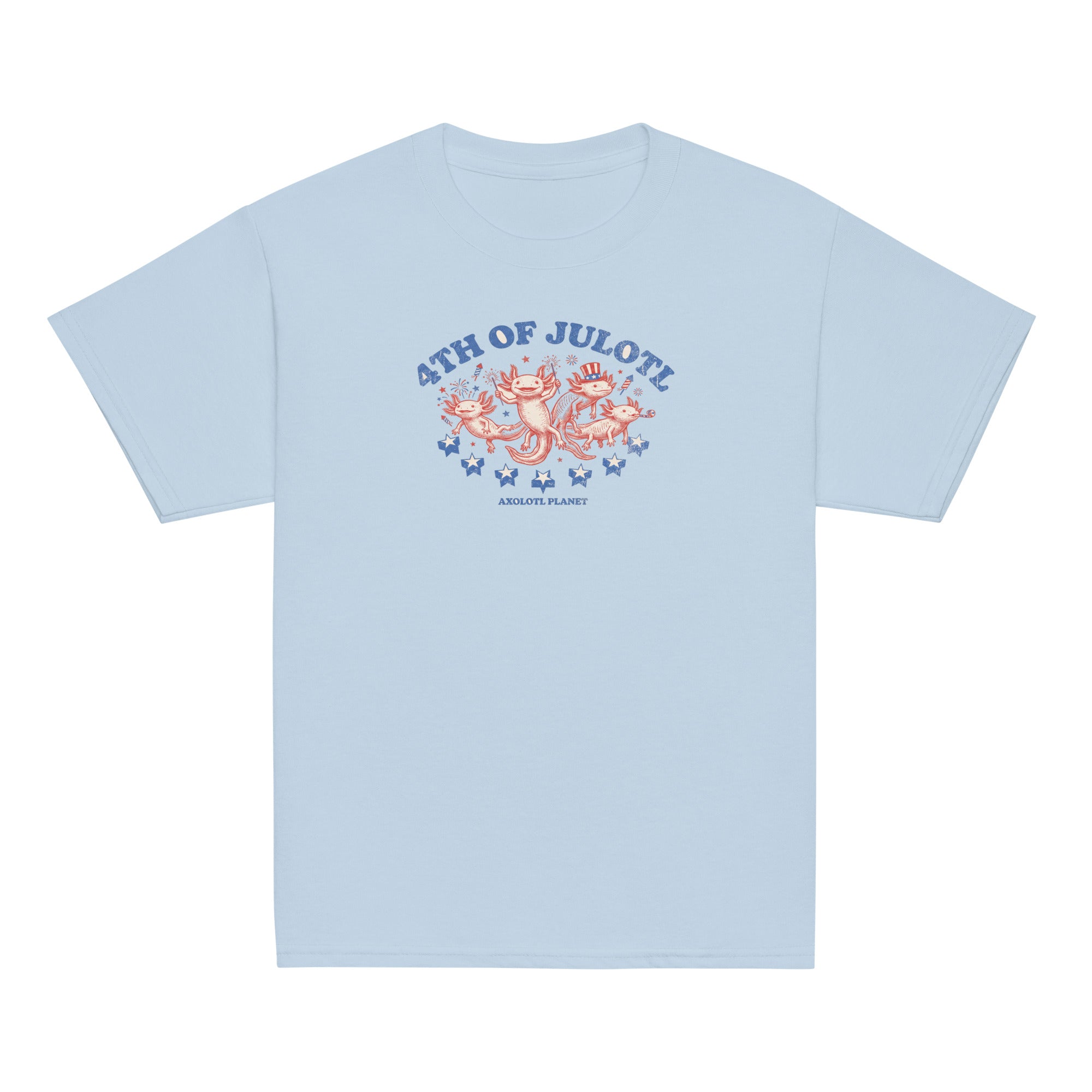 4th of Julotl Parade axolotl Youth T-Shirt mockup
