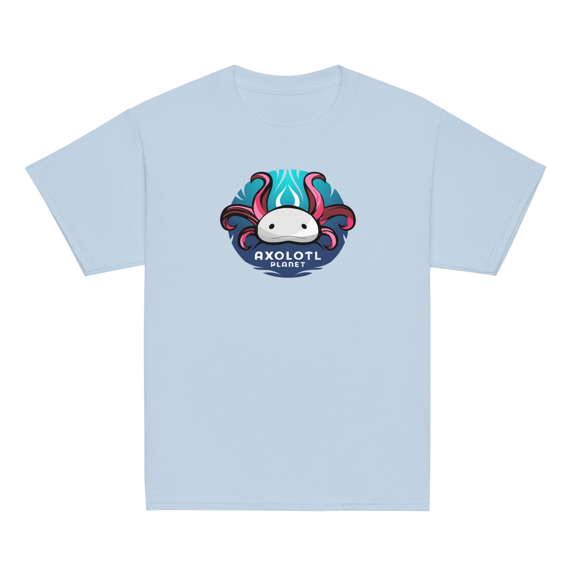Axolotl Planet Logo axolotl Youth T-Shirt mockup