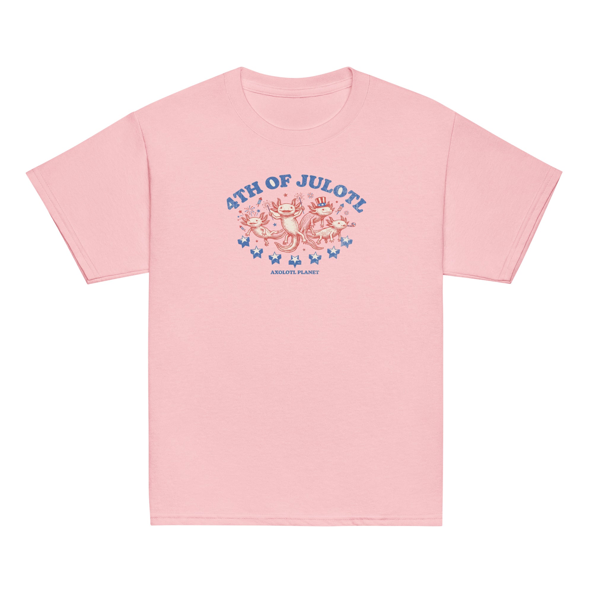 4th of Julotl Parade axolotl Youth T-Shirt mockup