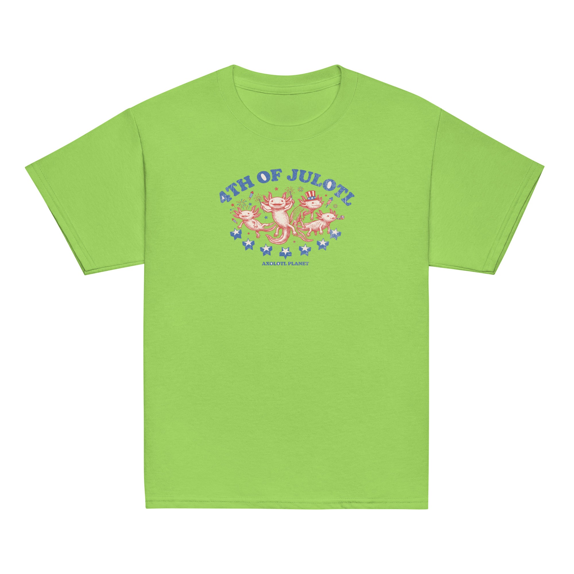 4th of Julotl Parade axolotl Youth T-Shirt mockup