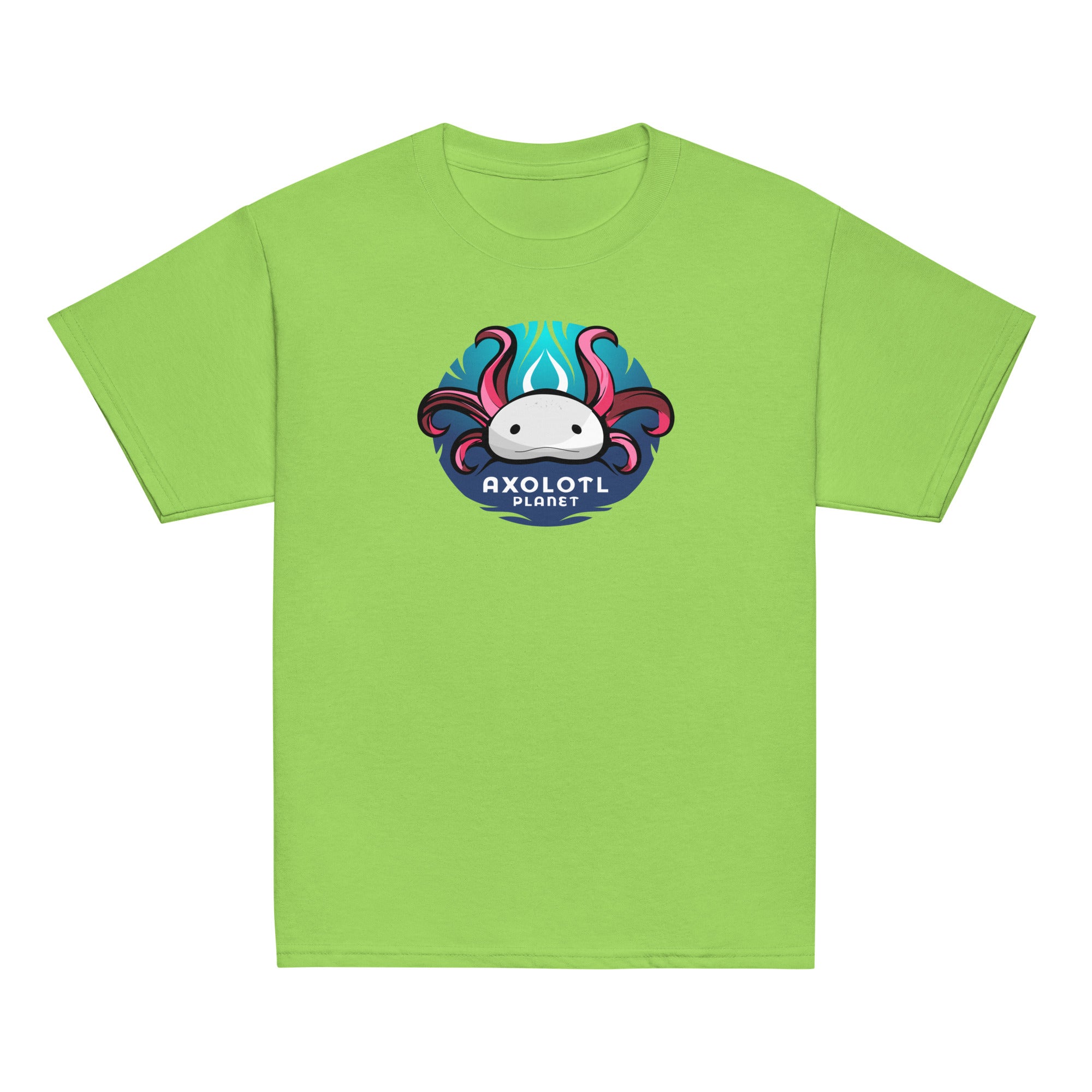 Axolotl Planet Logo axolotl Youth T-Shirt mockup
