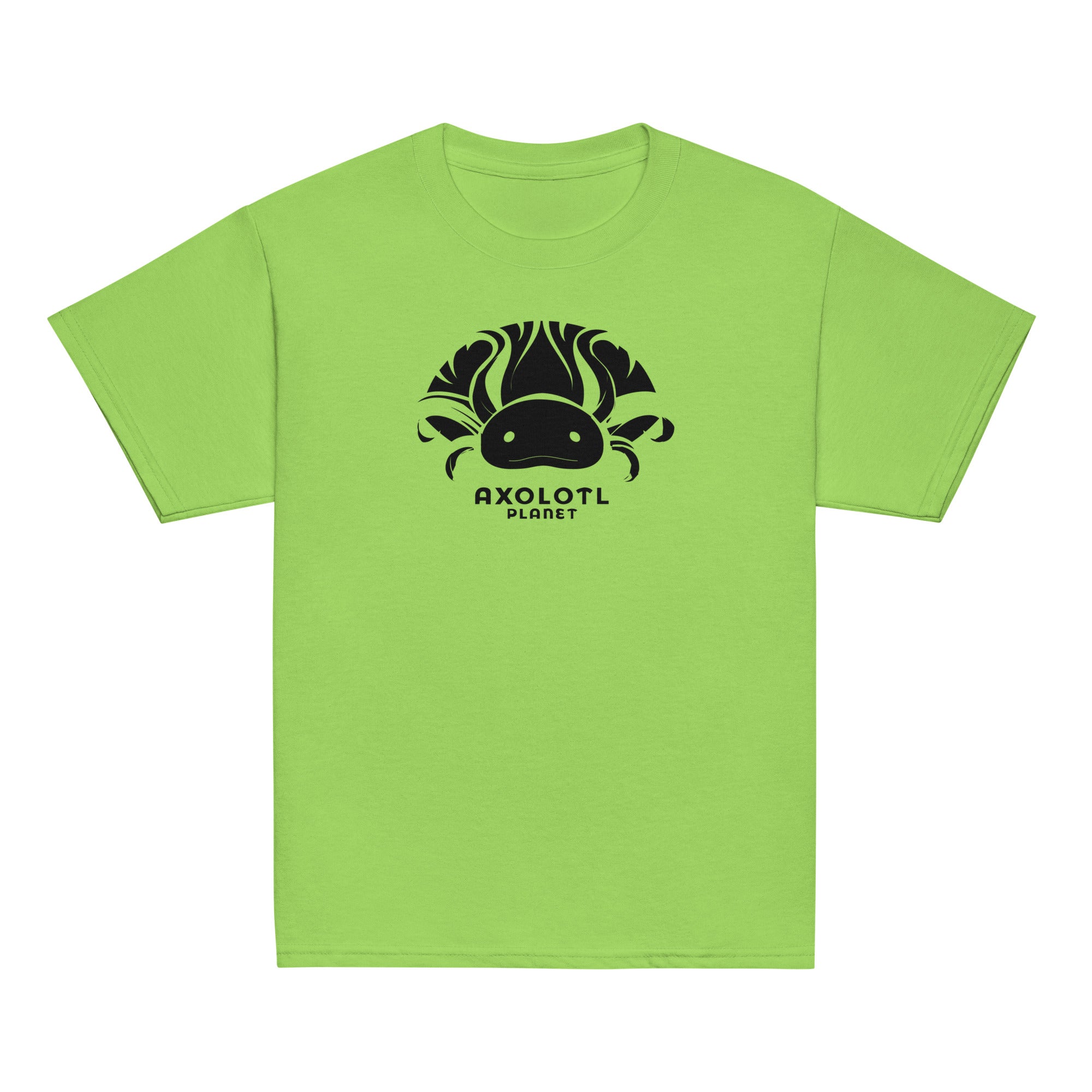 Axolotl Planet Logo (Black) axolotl Youth T-Shirt mockup