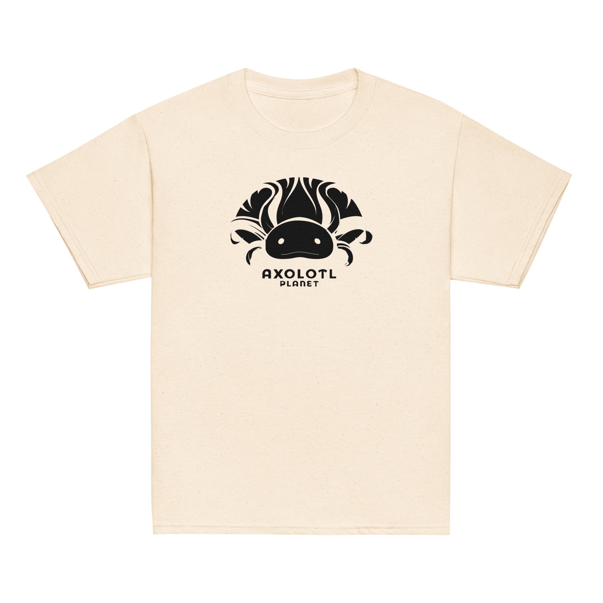 Axolotl Planet Logo (Black) axolotl Youth T-Shirt mockup