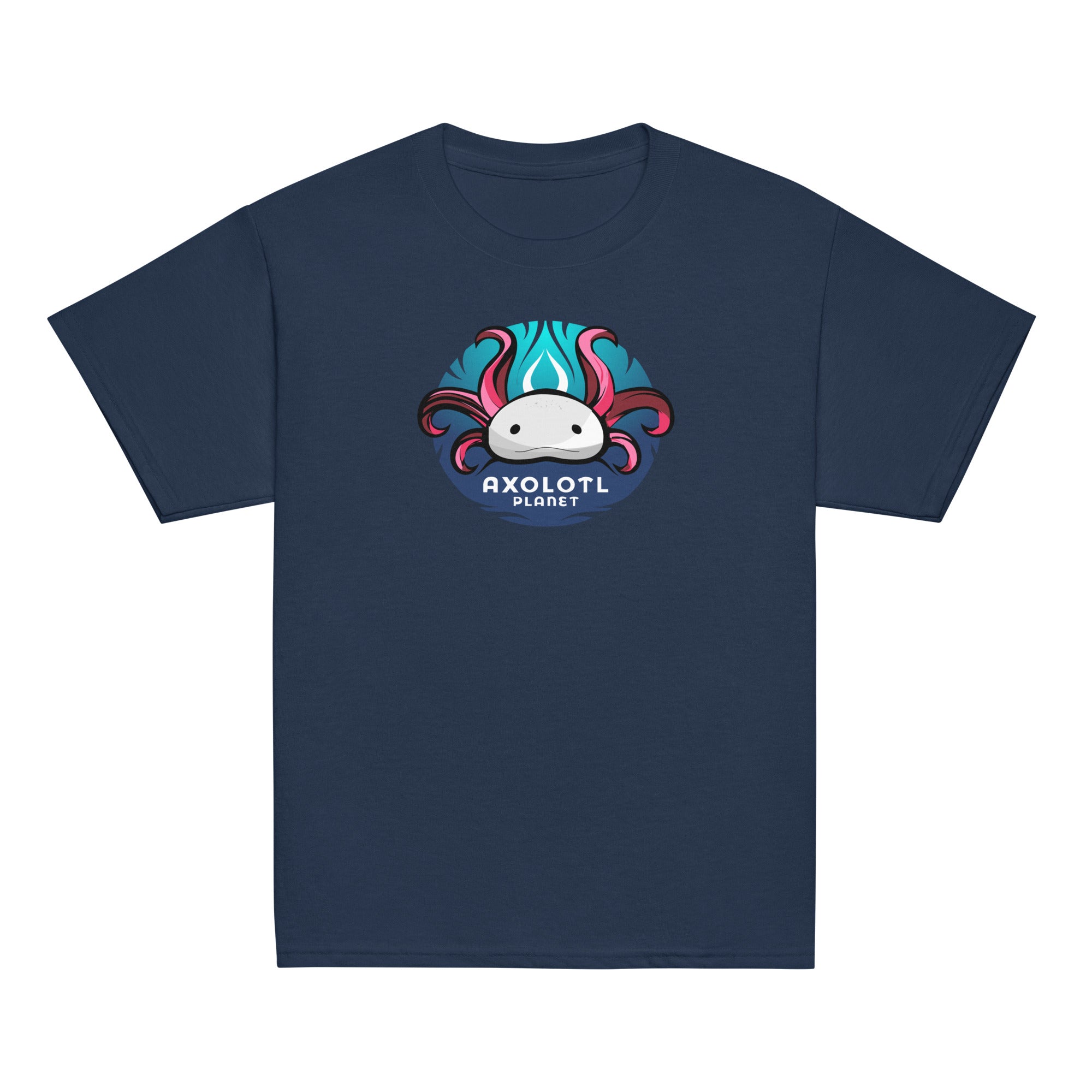 Axolotl Planet Logo axolotl Youth T-Shirt mockup