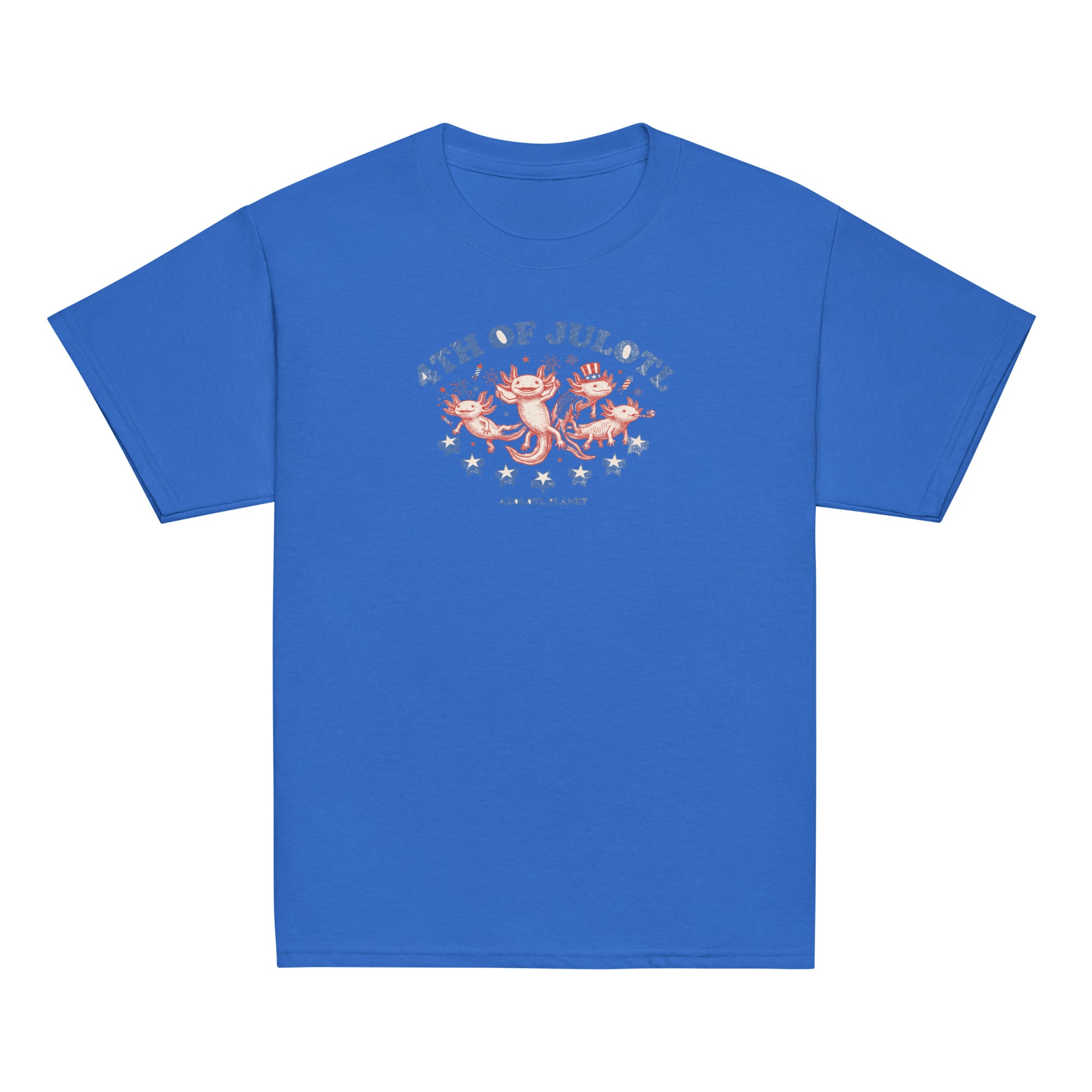 4th of Julotl Parade axolotl Youth T-Shirt mockup