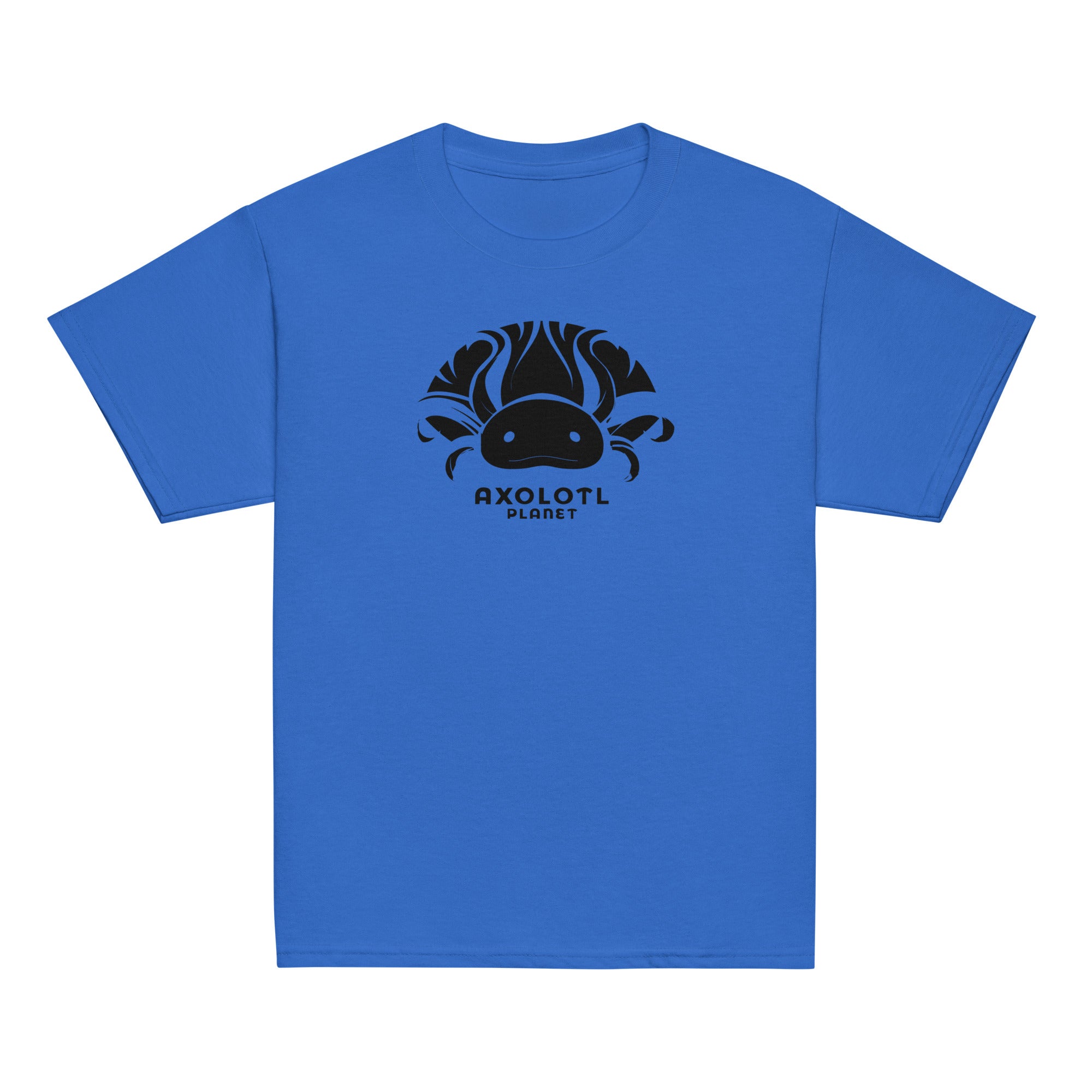 Axolotl Planet Logo (Black) axolotl Youth T-Shirt mockup