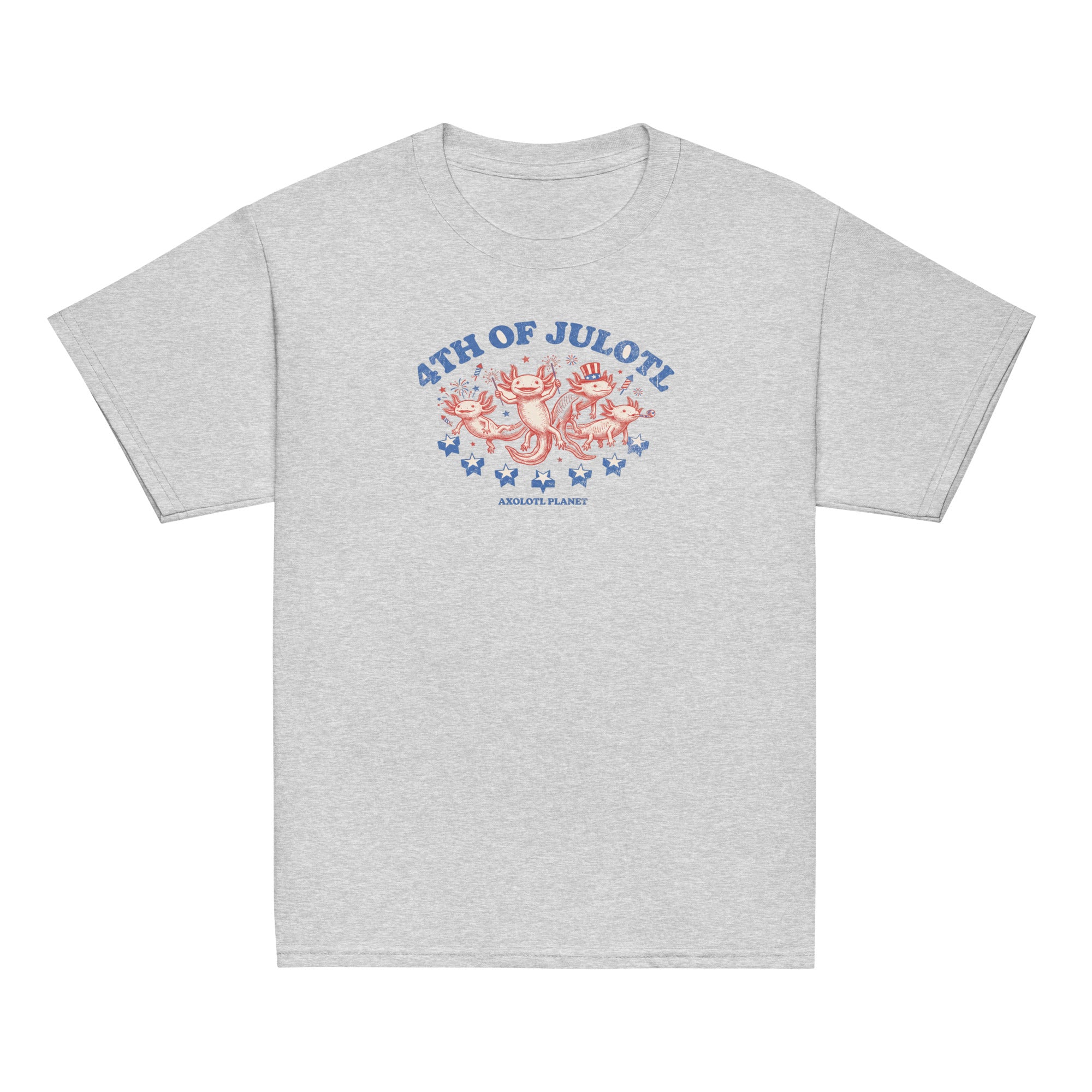 4th of Julotl Parade axolotl Youth T-Shirt mockup