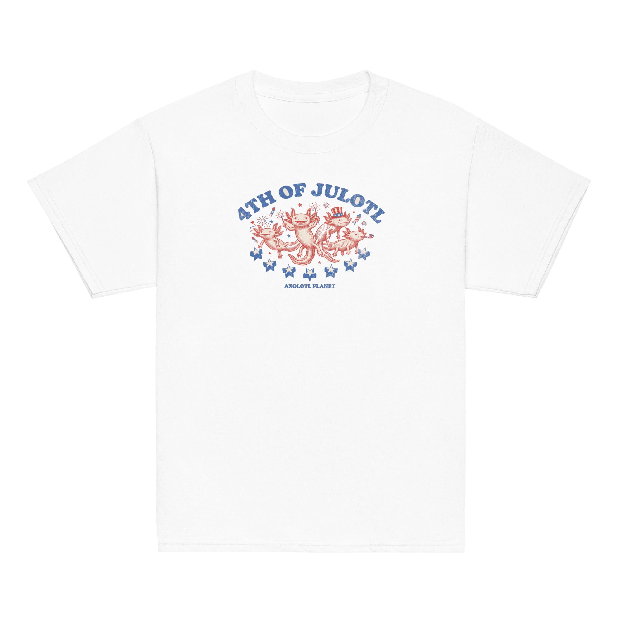 4th of Julotl Parade axolotl Youth T-Shirt mockup