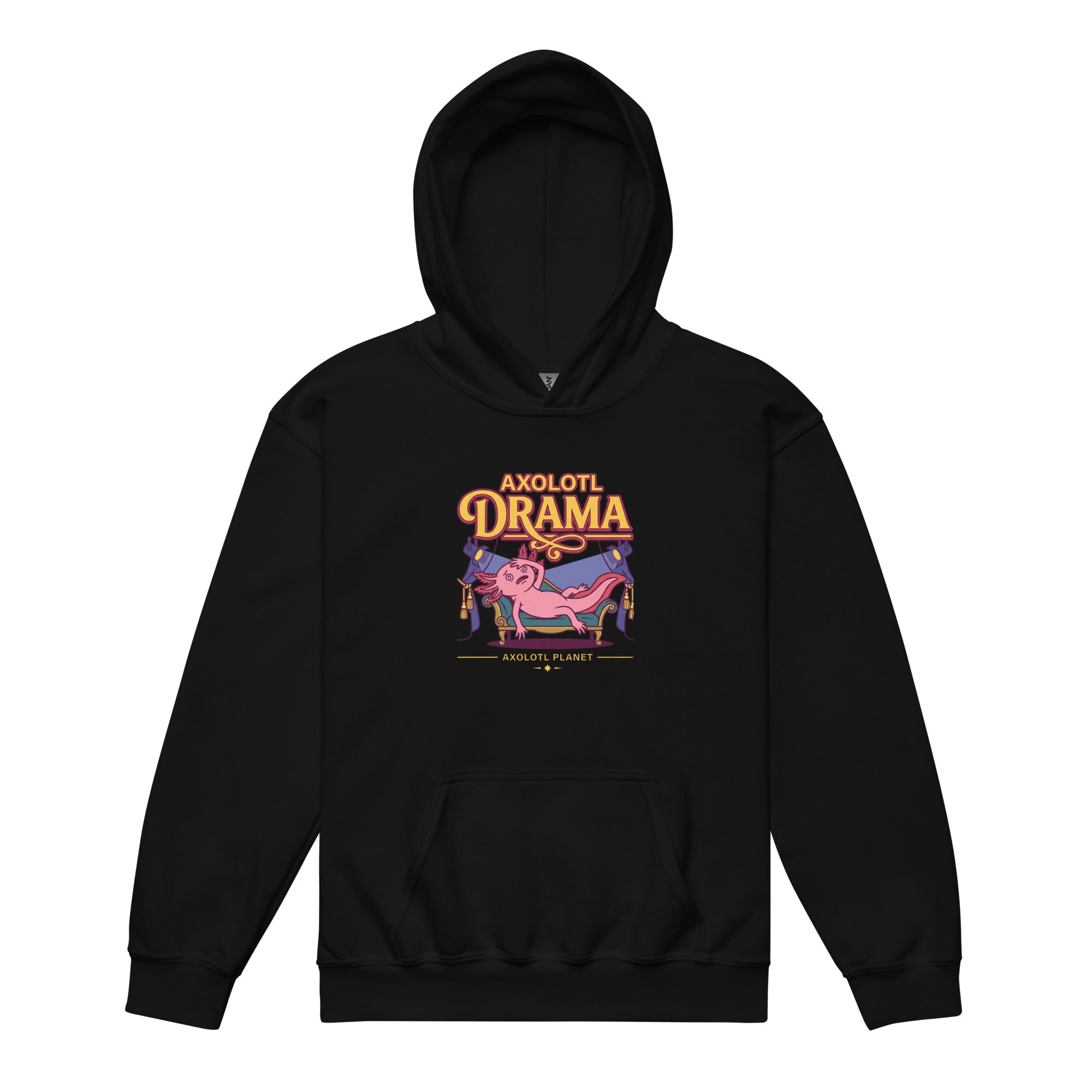 Axolotl Drama axolotl Youth Hoodie mockup