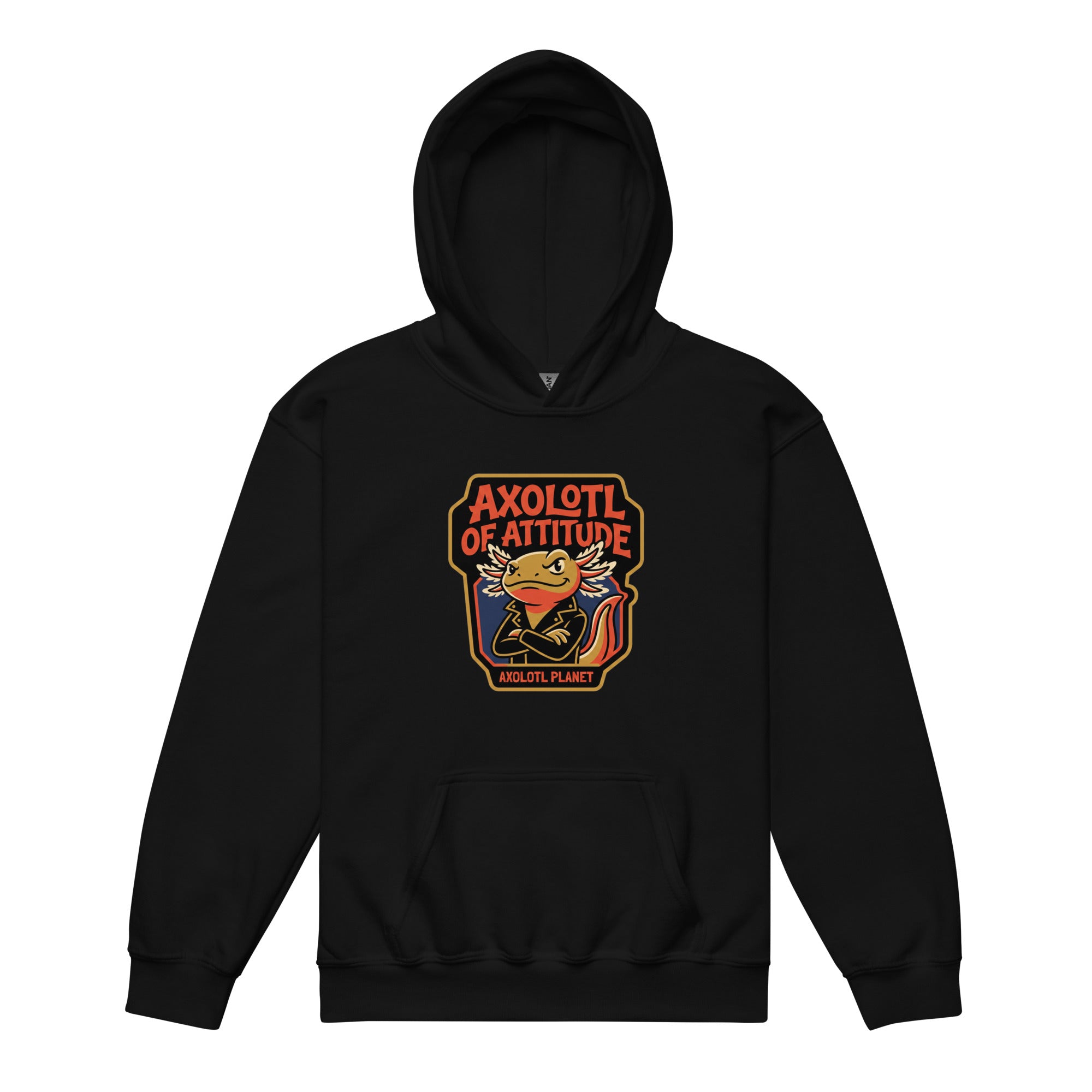 Axolotl of Attitude axolotl Youth Hoodie mockup