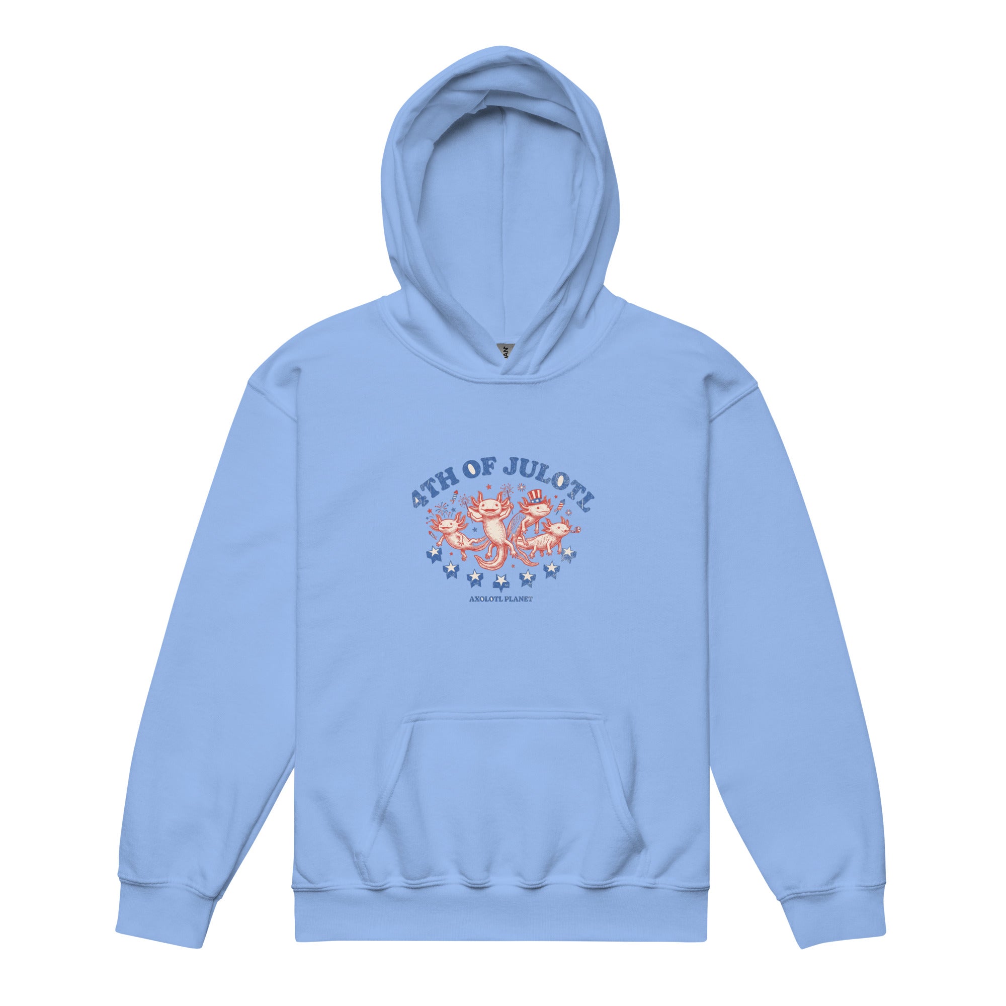4th of Julotl Parade axolotl Youth Hoodie mockup