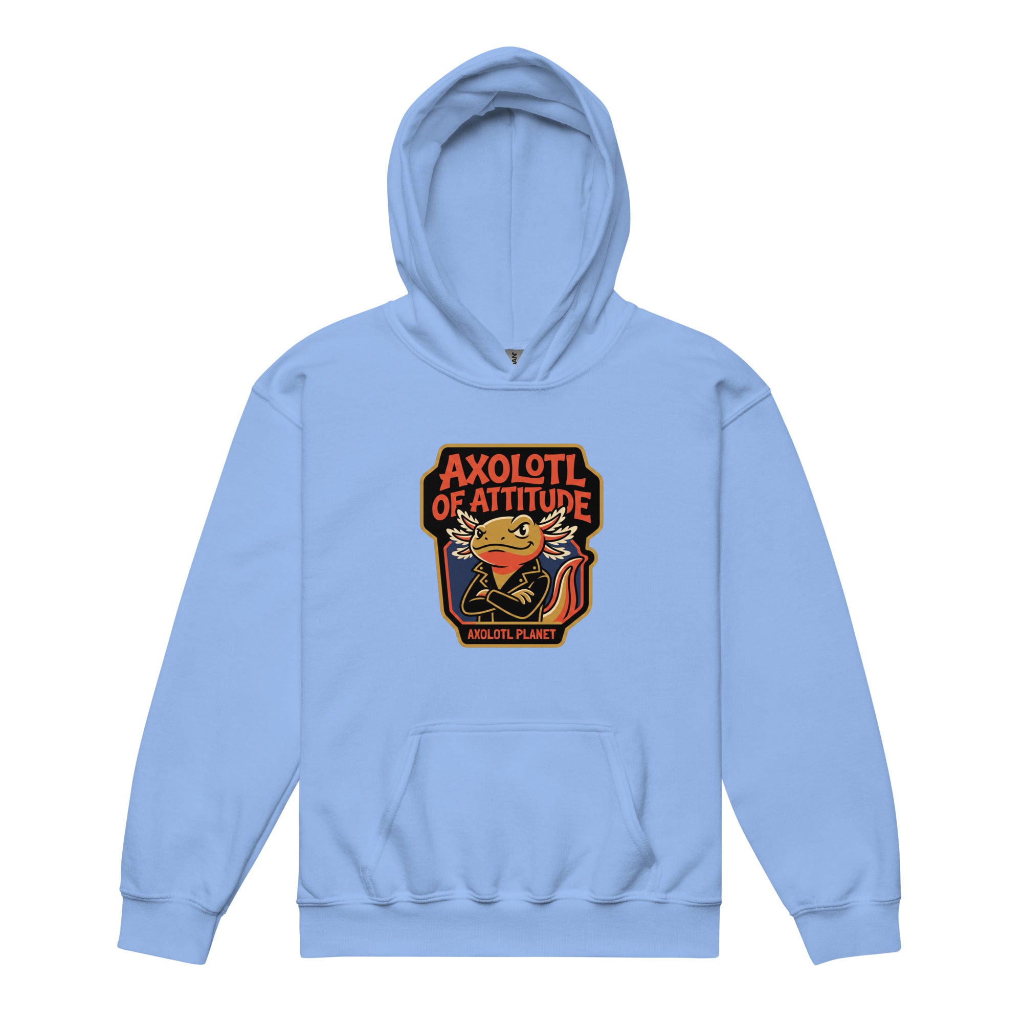 Axolotl of Attitude axolotl Youth Hoodie mockup