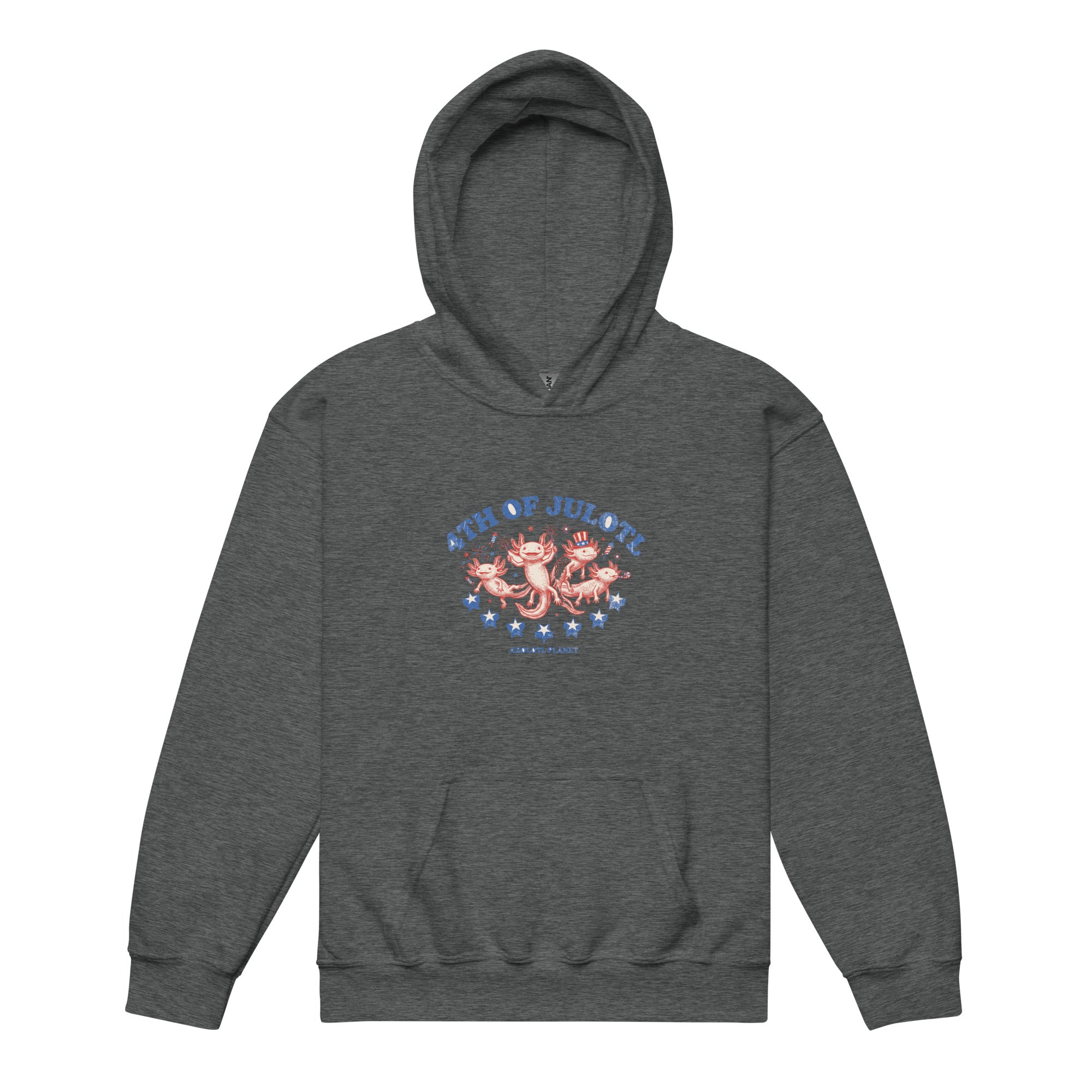4th of Julotl Parade axolotl Youth Hoodie mockup