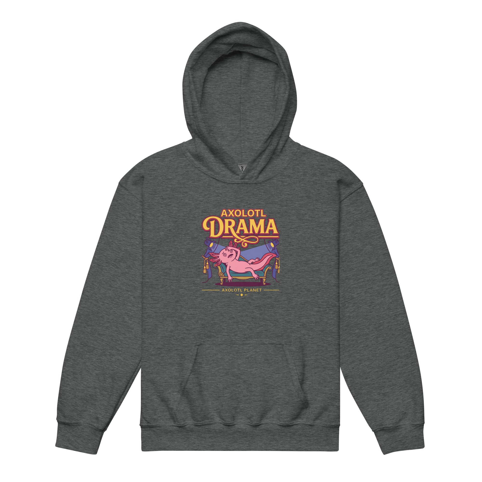 Axolotl Drama axolotl Youth Hoodie mockup