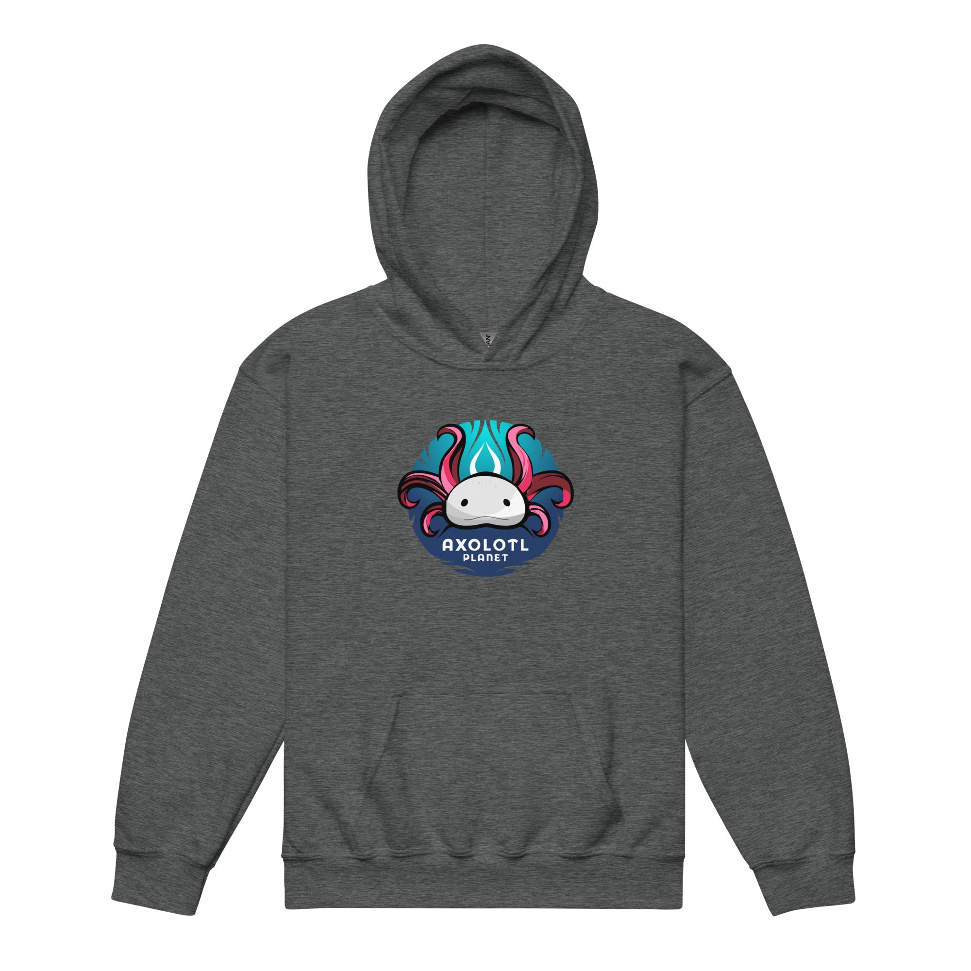 Axolotl Planet Logo axolotl Youth Hoodie mockup