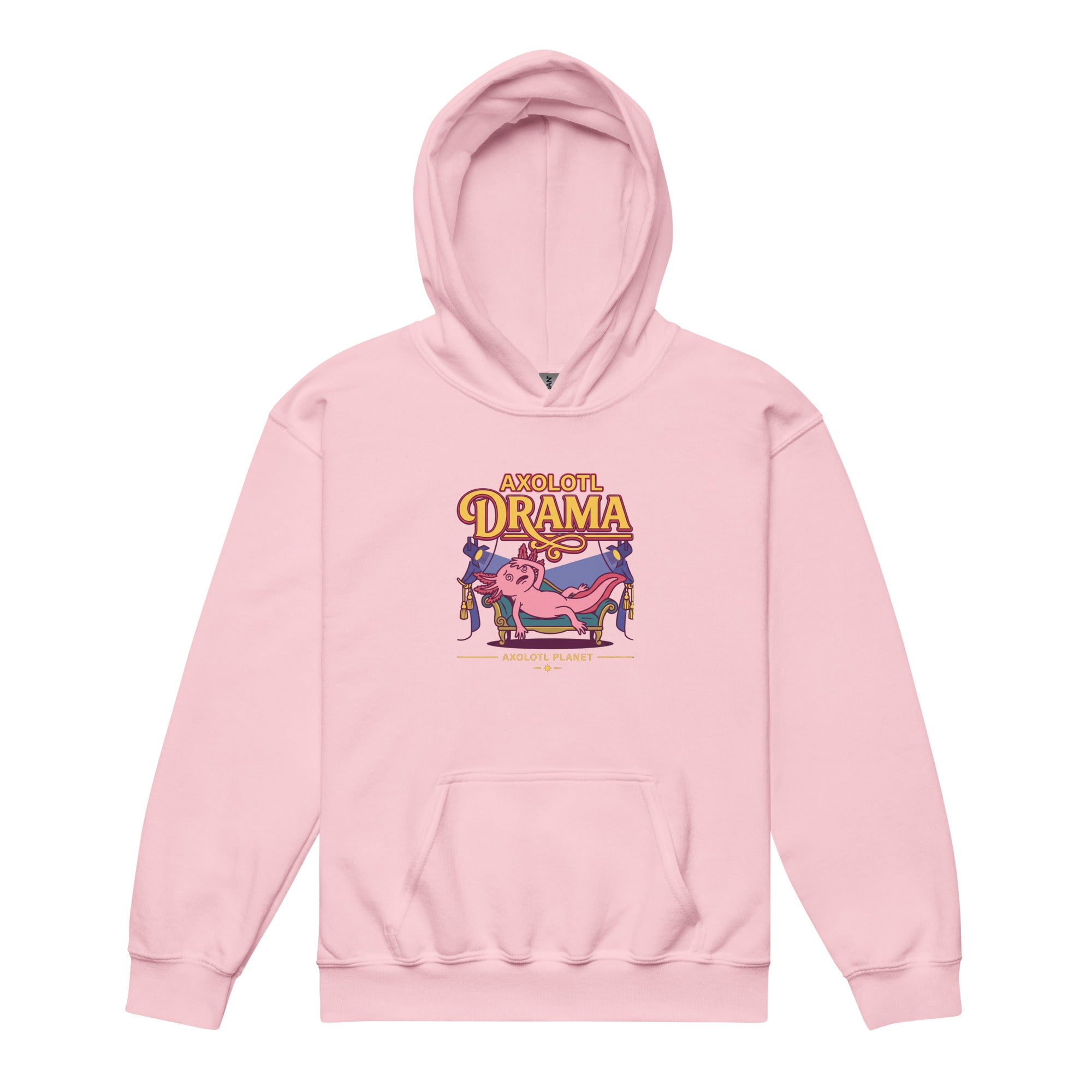 Axolotl Drama axolotl Youth Hoodie mockup