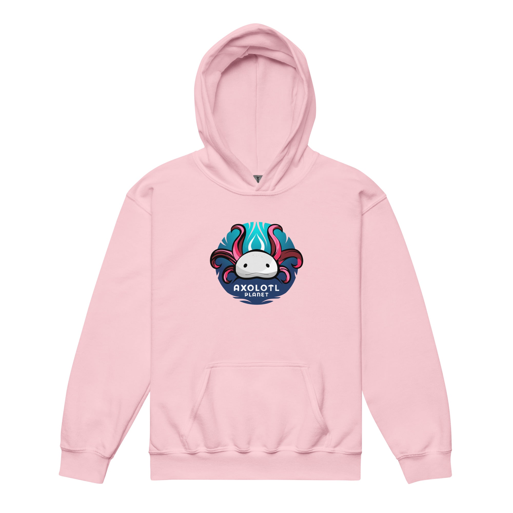 Axolotl Planet Logo axolotl Youth Hoodie mockup